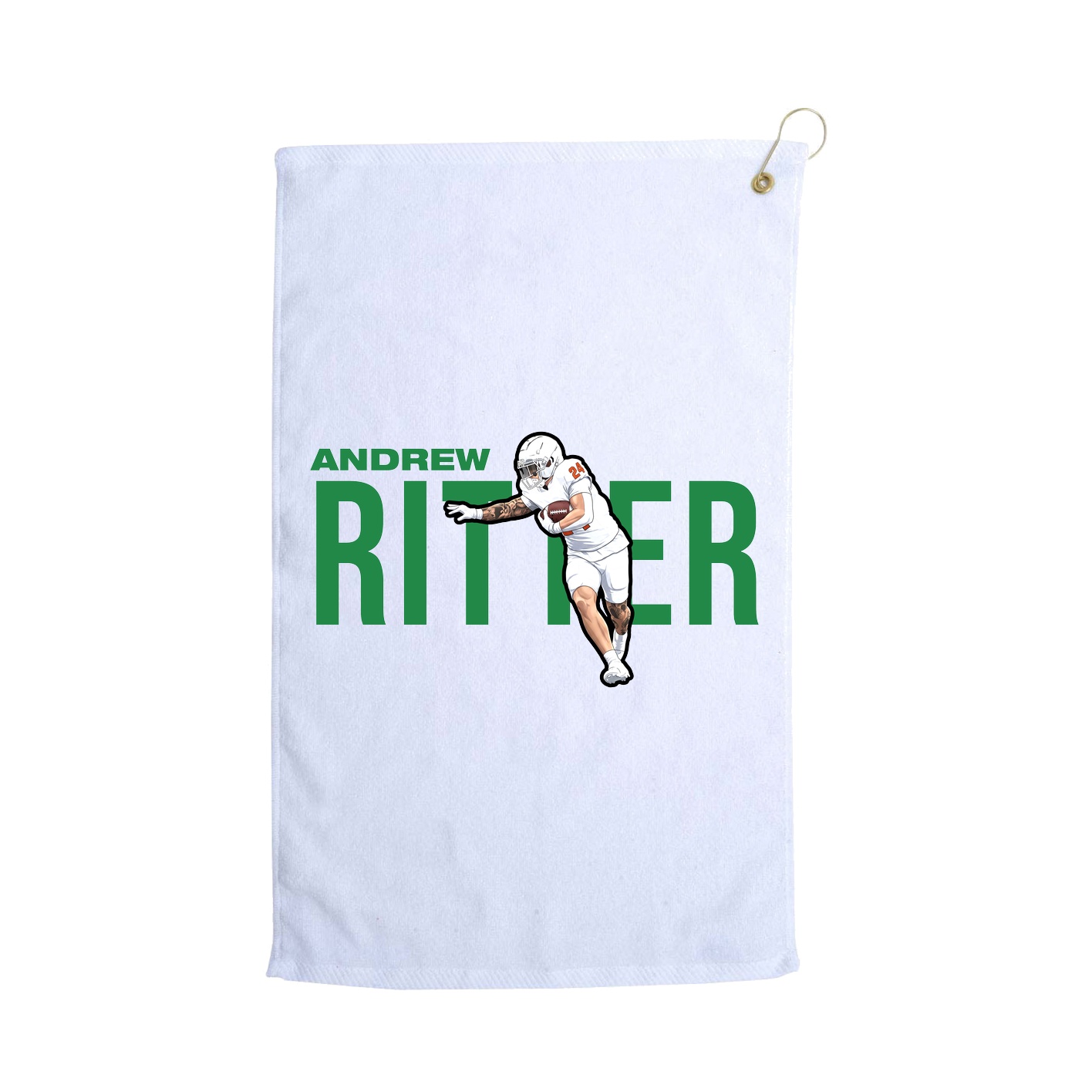Golf Towel — Player Name in White