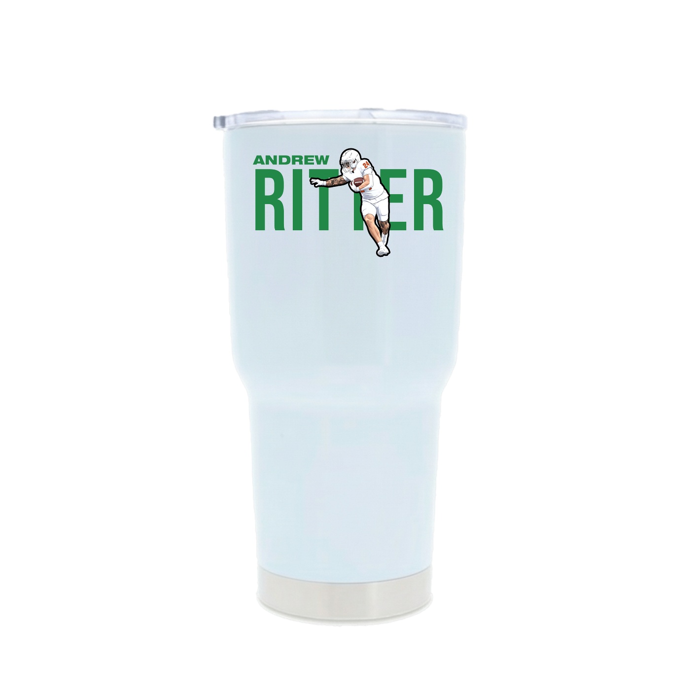 30oz Stainless Steel Tumbler — Player Name in White