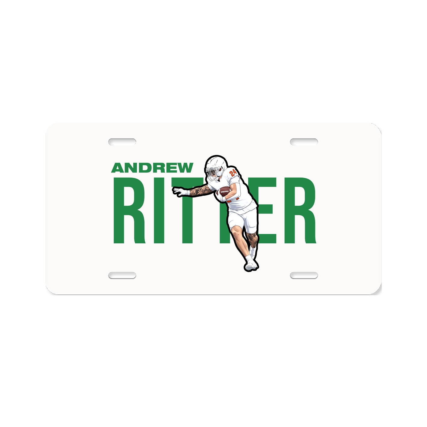 License Plate — Player Name in Classic