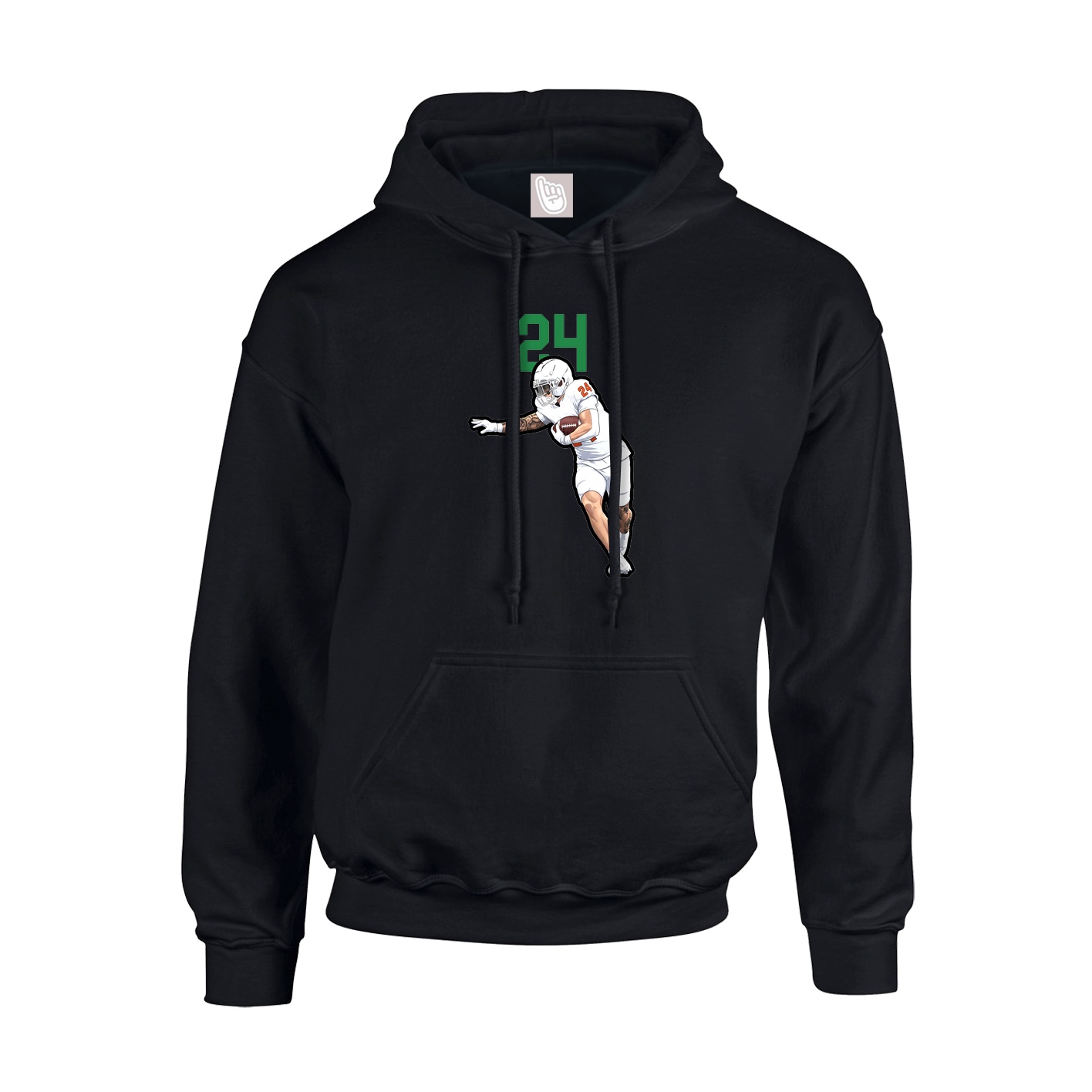 Hoodie — Number Top in Black