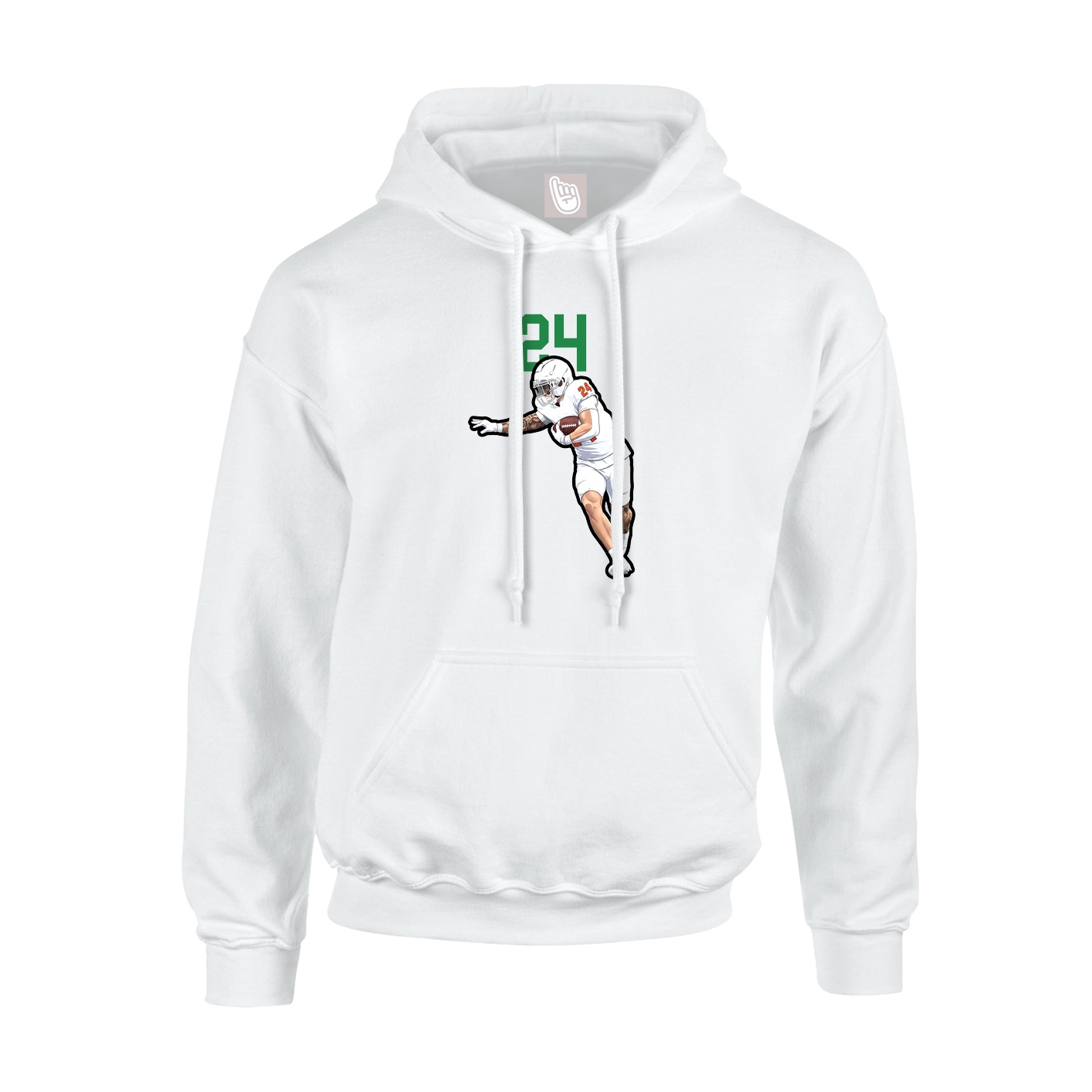 Hoodie — Number Top in White
