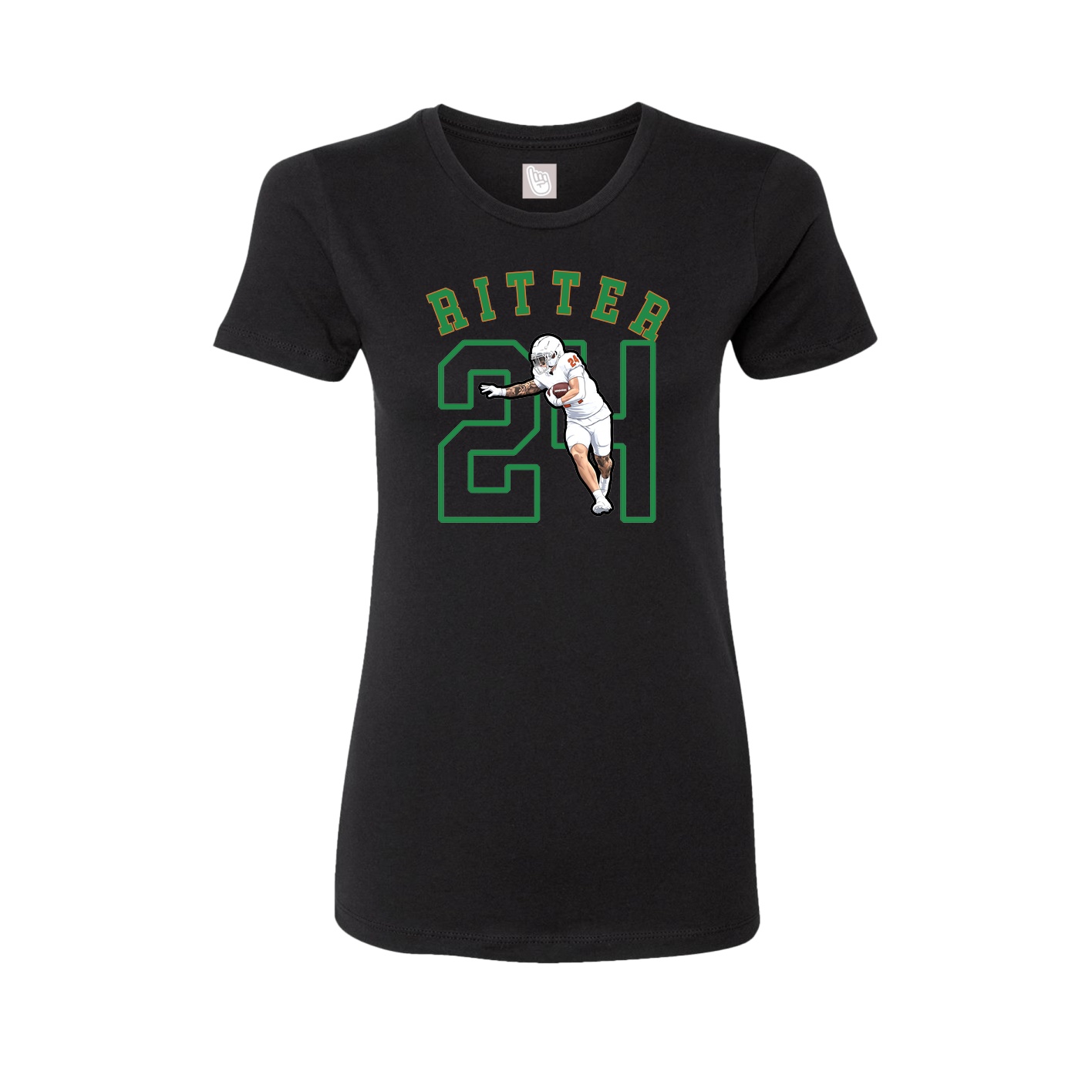 Fitted Women's Tee — Shirsey Arch in Black