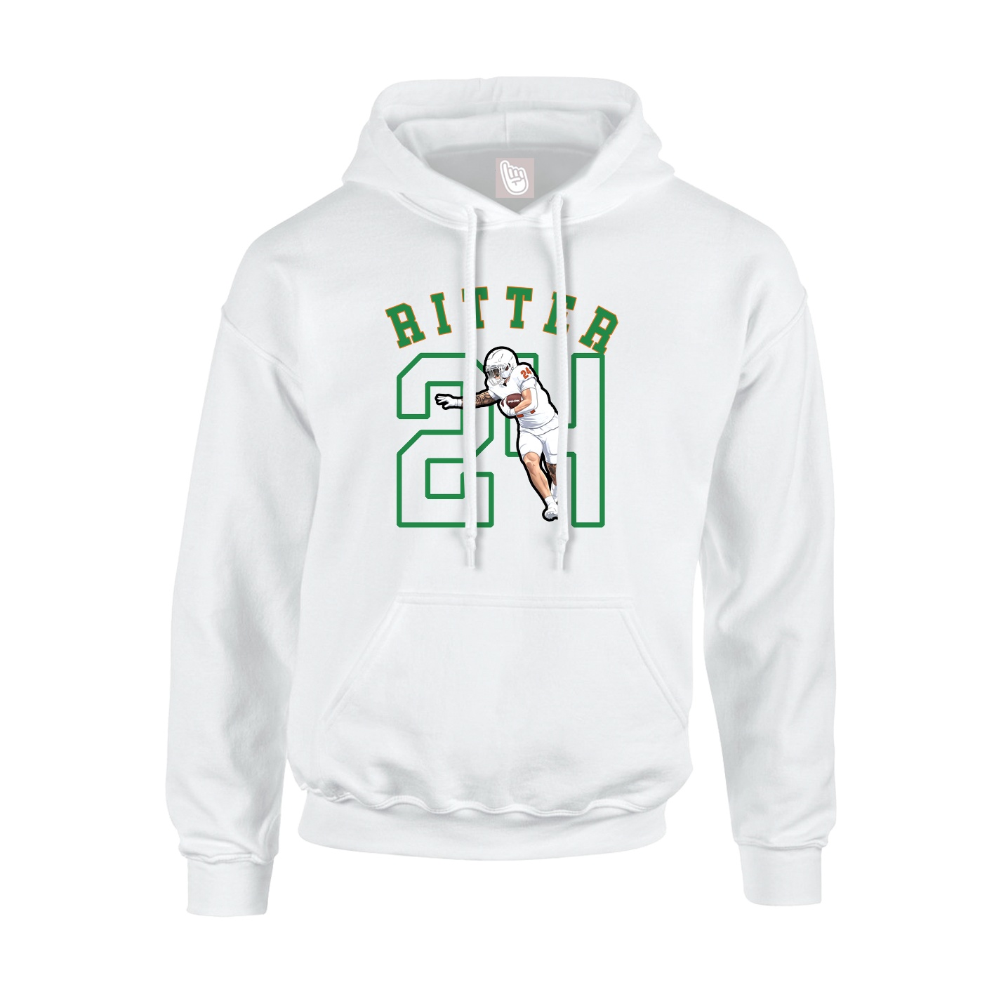 Youth Hoodie — Shirsey Arch in White