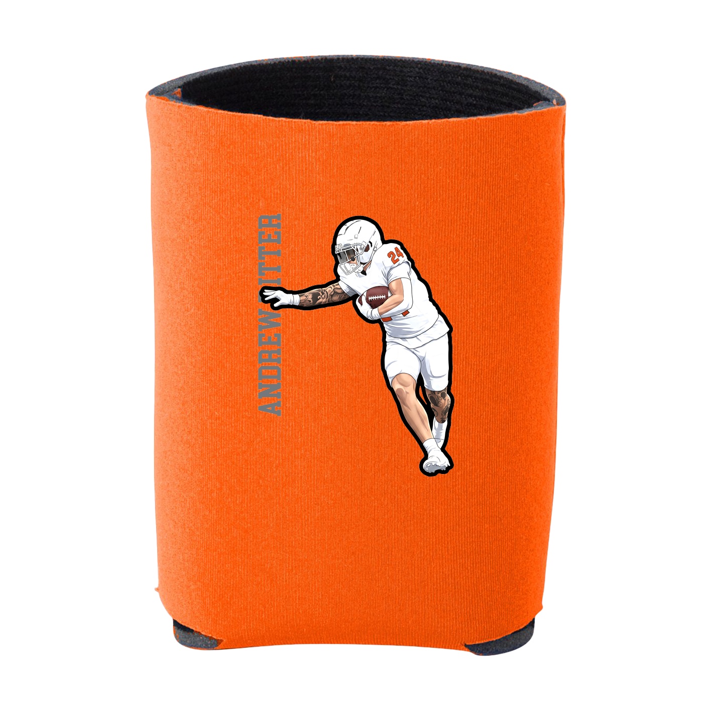 Can Holder — Name Vertical in Orange