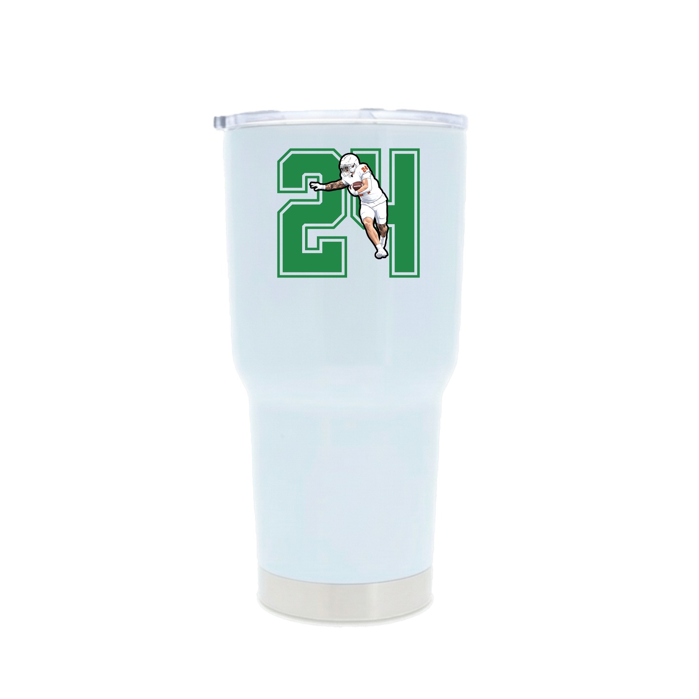 30oz Stainless Steel Tumbler — Number in White