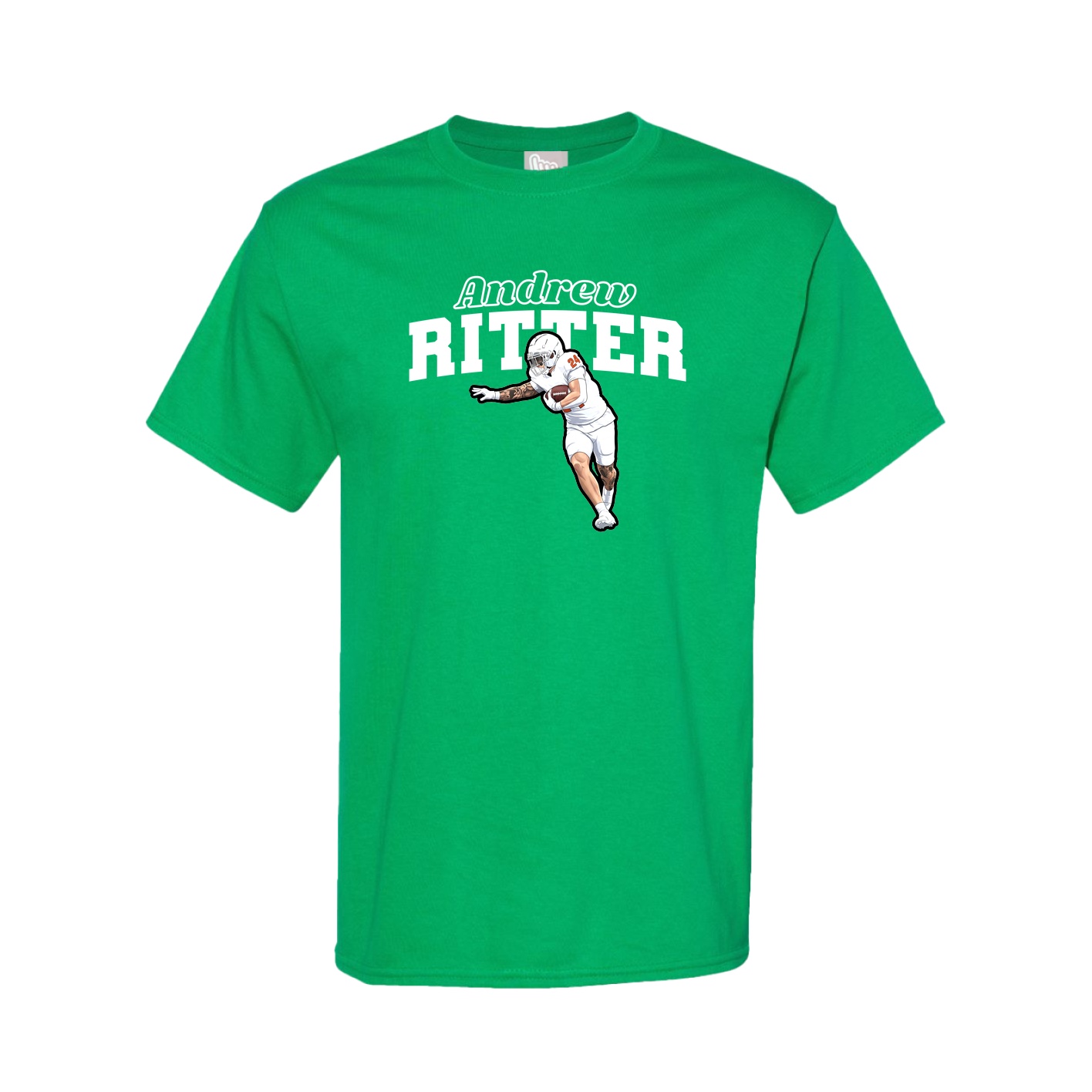 Youth Tee — Name Arch in Green