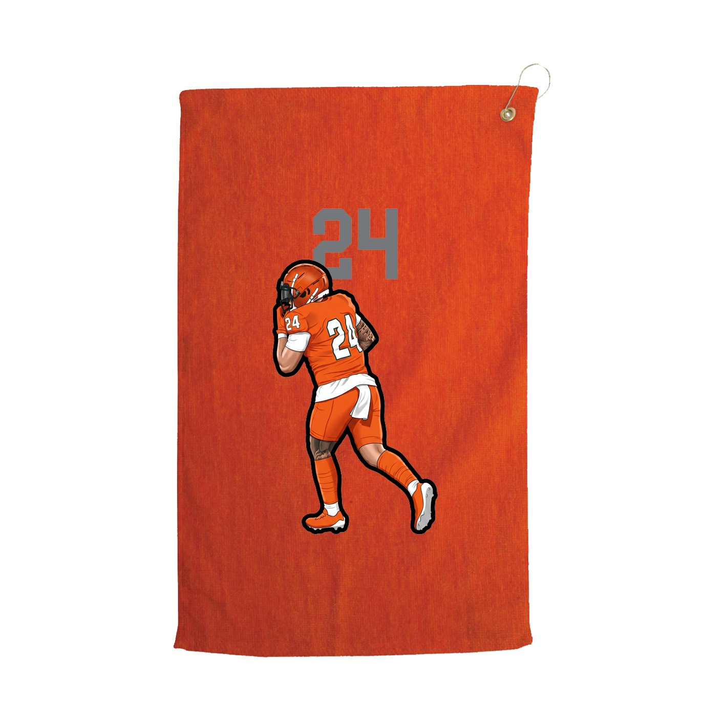 Golf Towel — Number Top in Orange