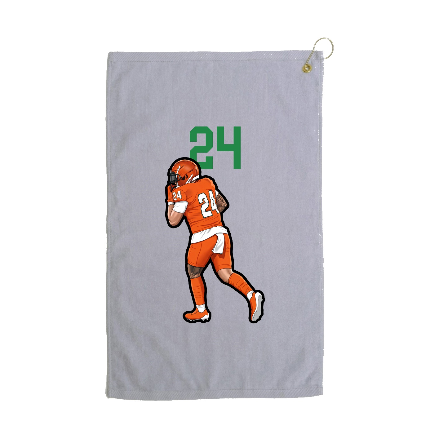 Golf Towel — Number Top in Grey