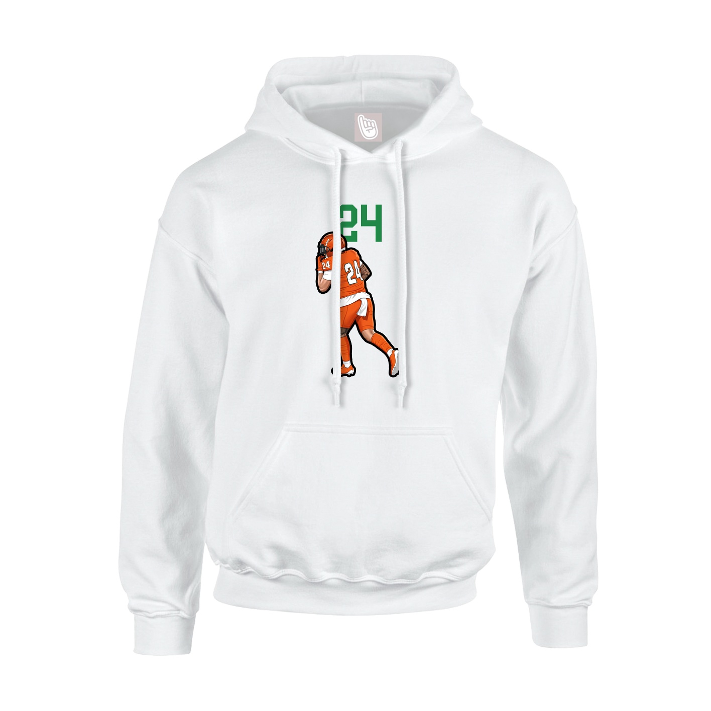 Hoodie — Number Top in White