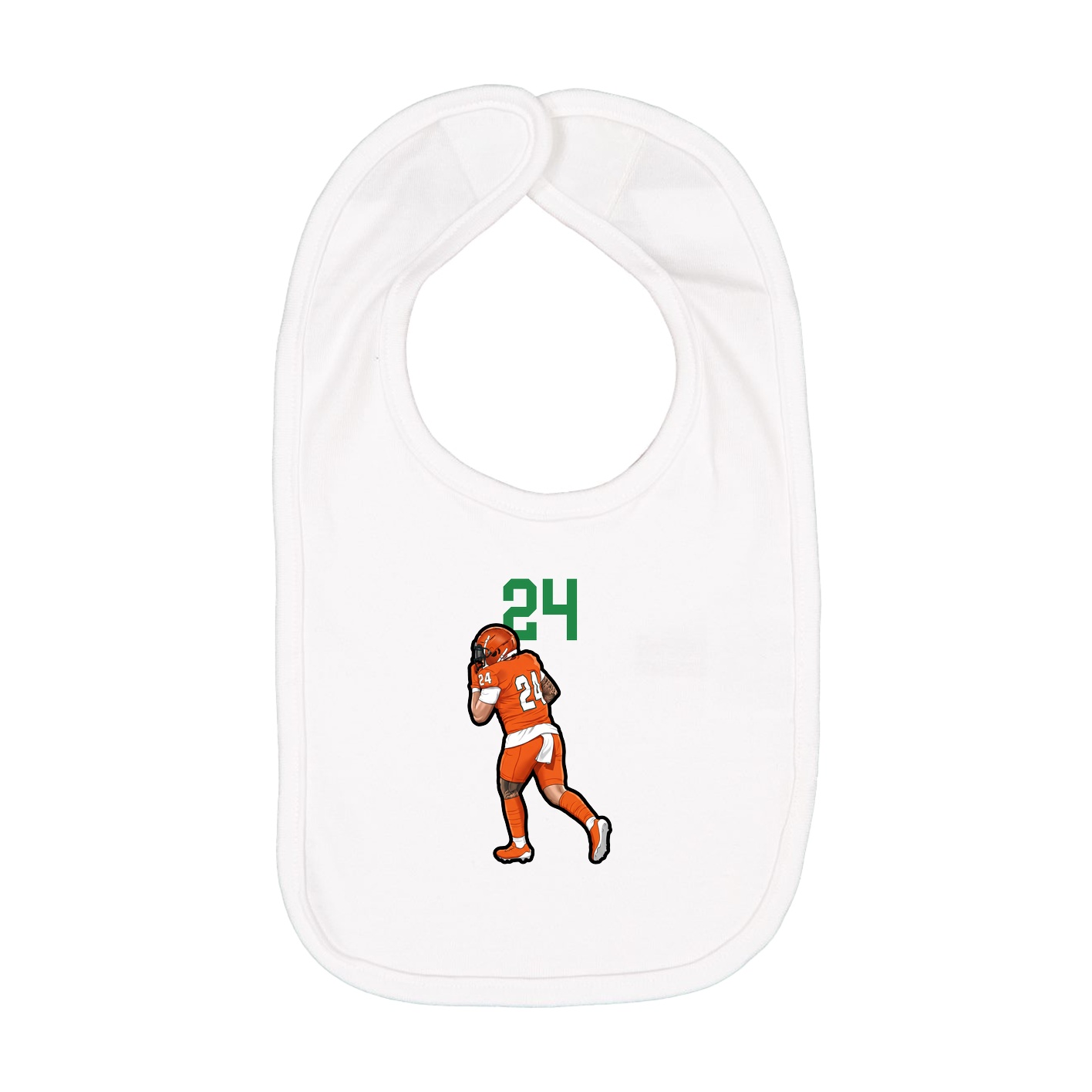 Infant Bib — Number Top in White