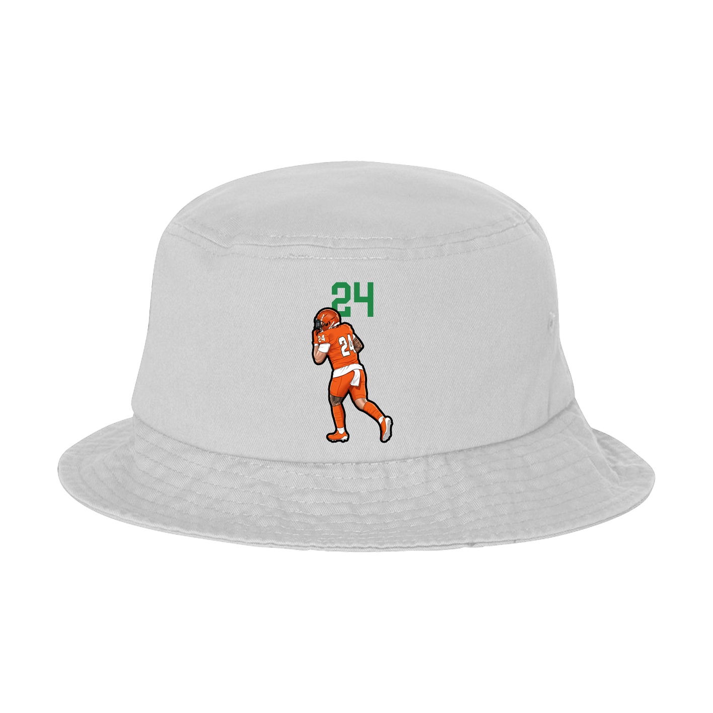 Bucket Cap — Number Top in White