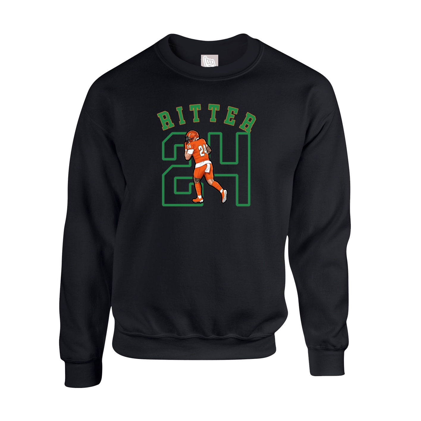 Fleece Crew — Shirsey Arch in Black