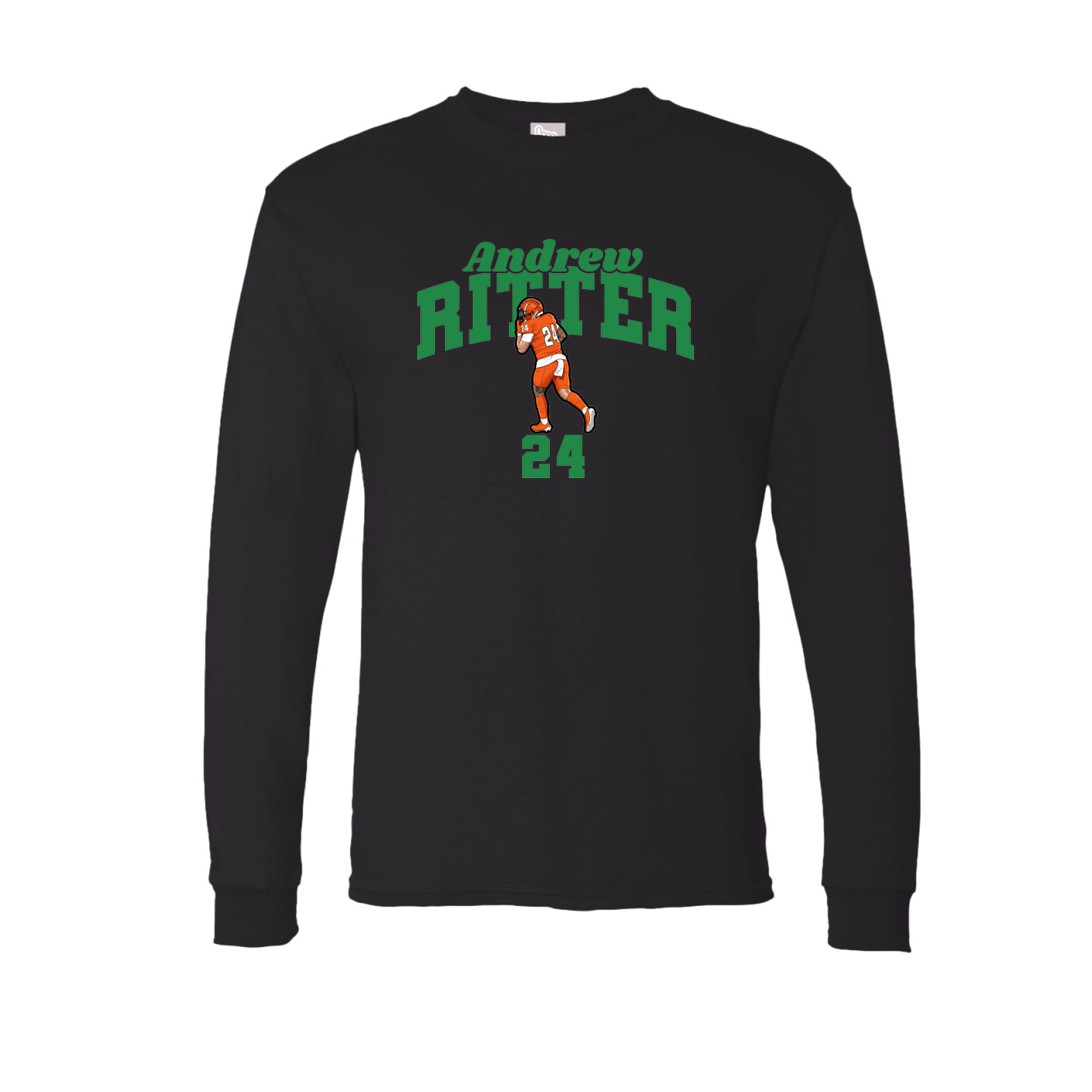 Long Sleeve Tee — Signature Arch in Black