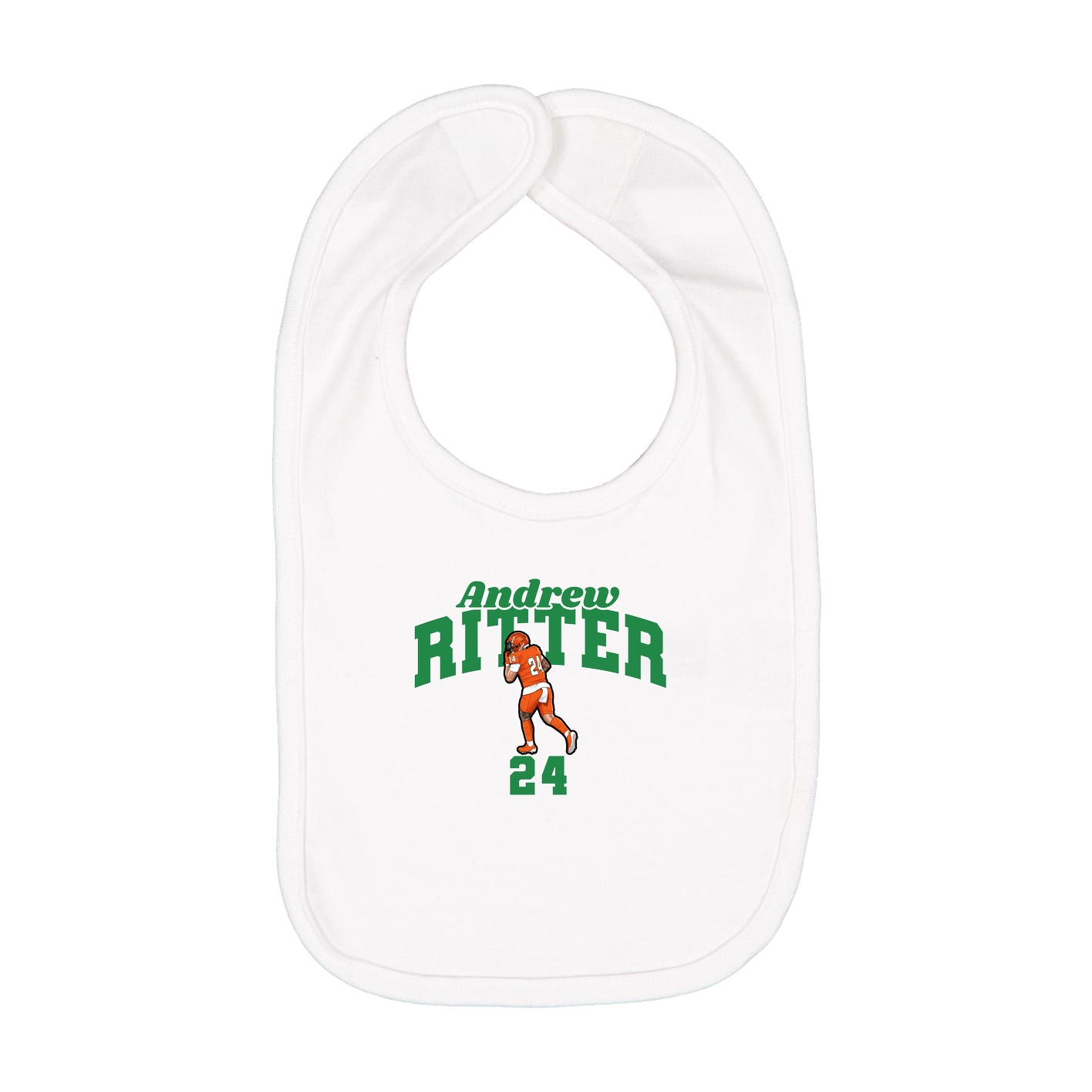 Infant Bib — Signature Arch in White