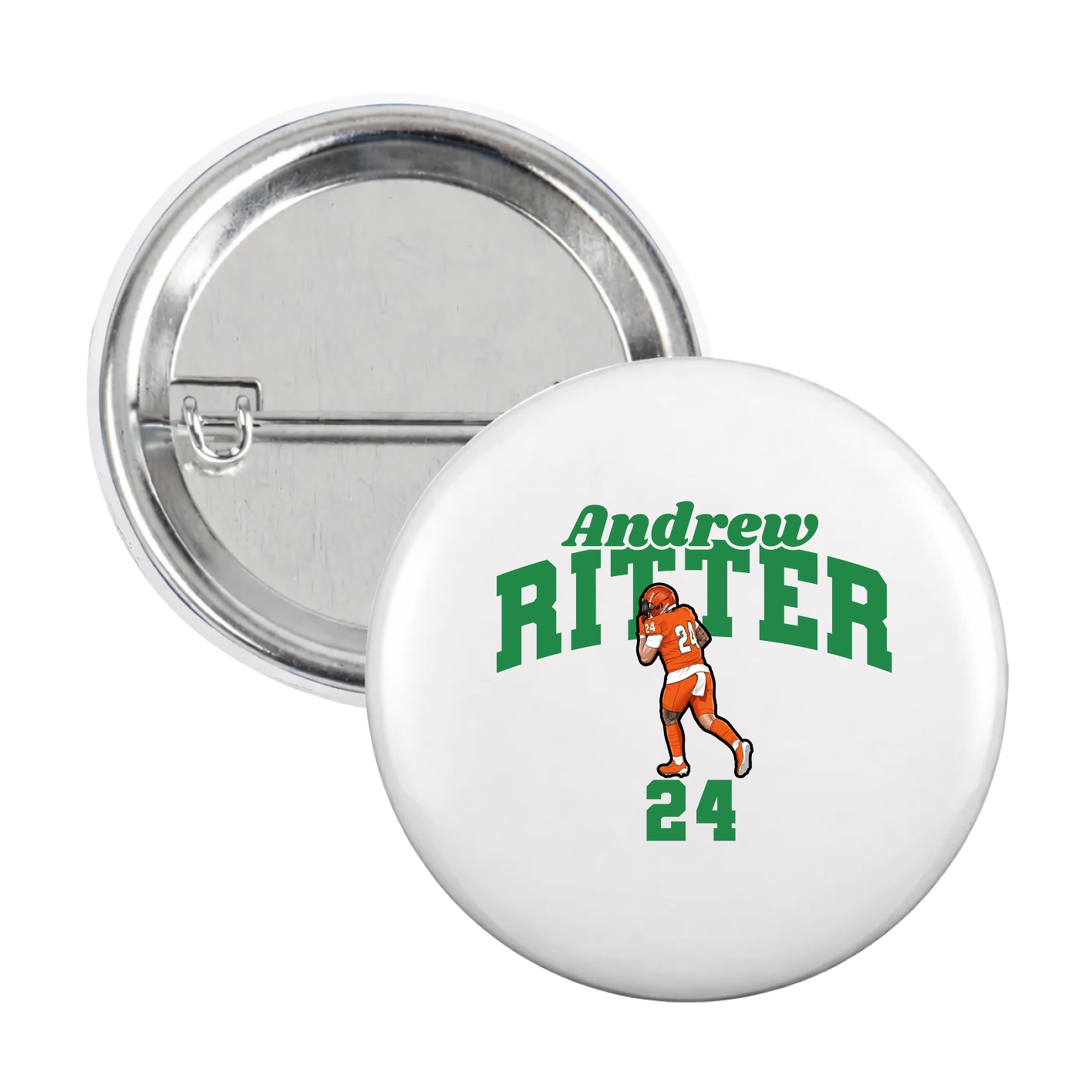Game Day Button — Signature Arch in White