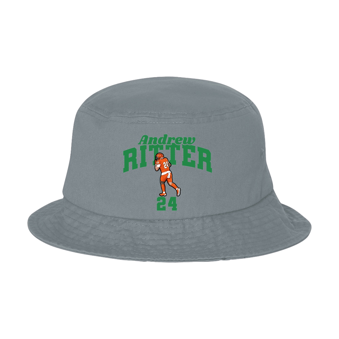 Bucket Cap — Signature Arch in Grey