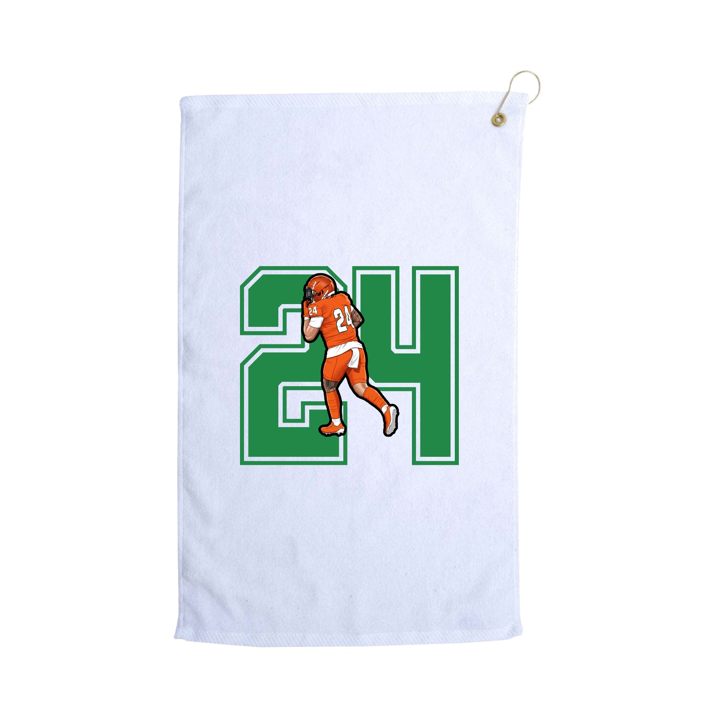 Golf Towel — Number in White