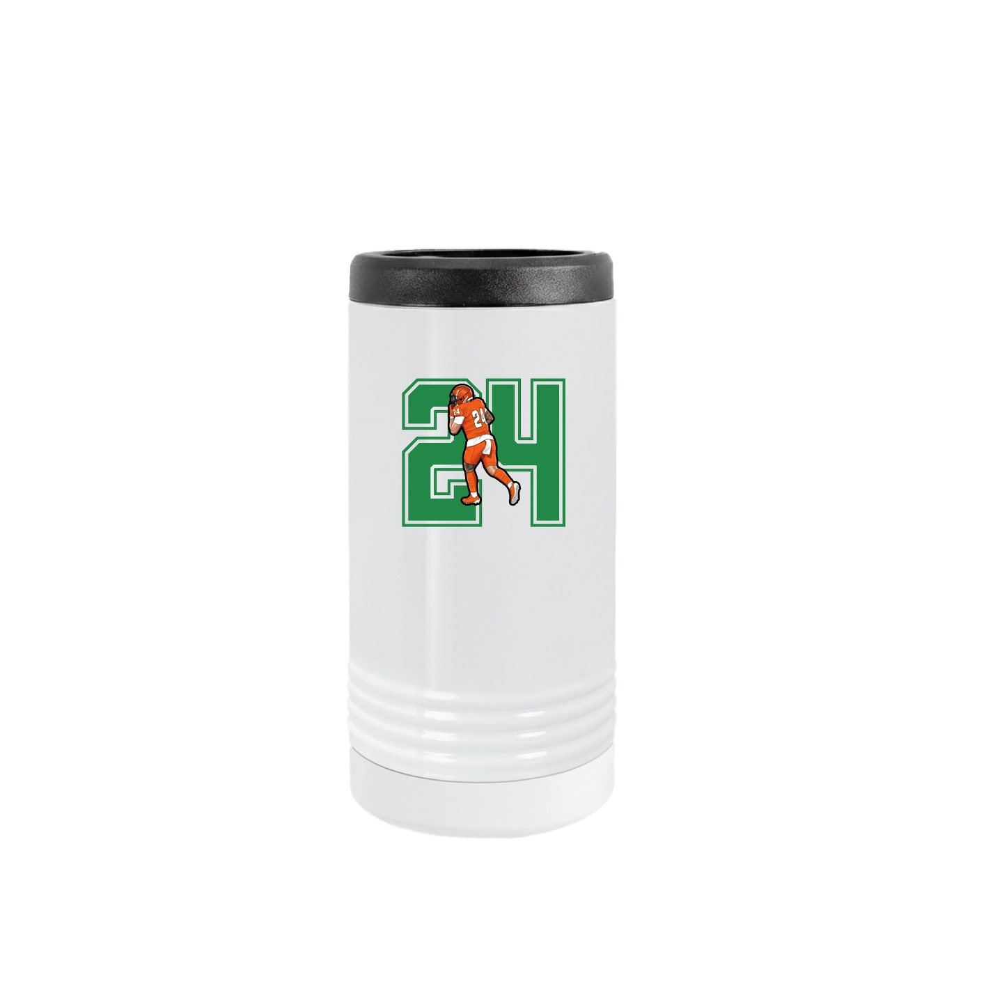 Slim Beverage Holder — Number in White