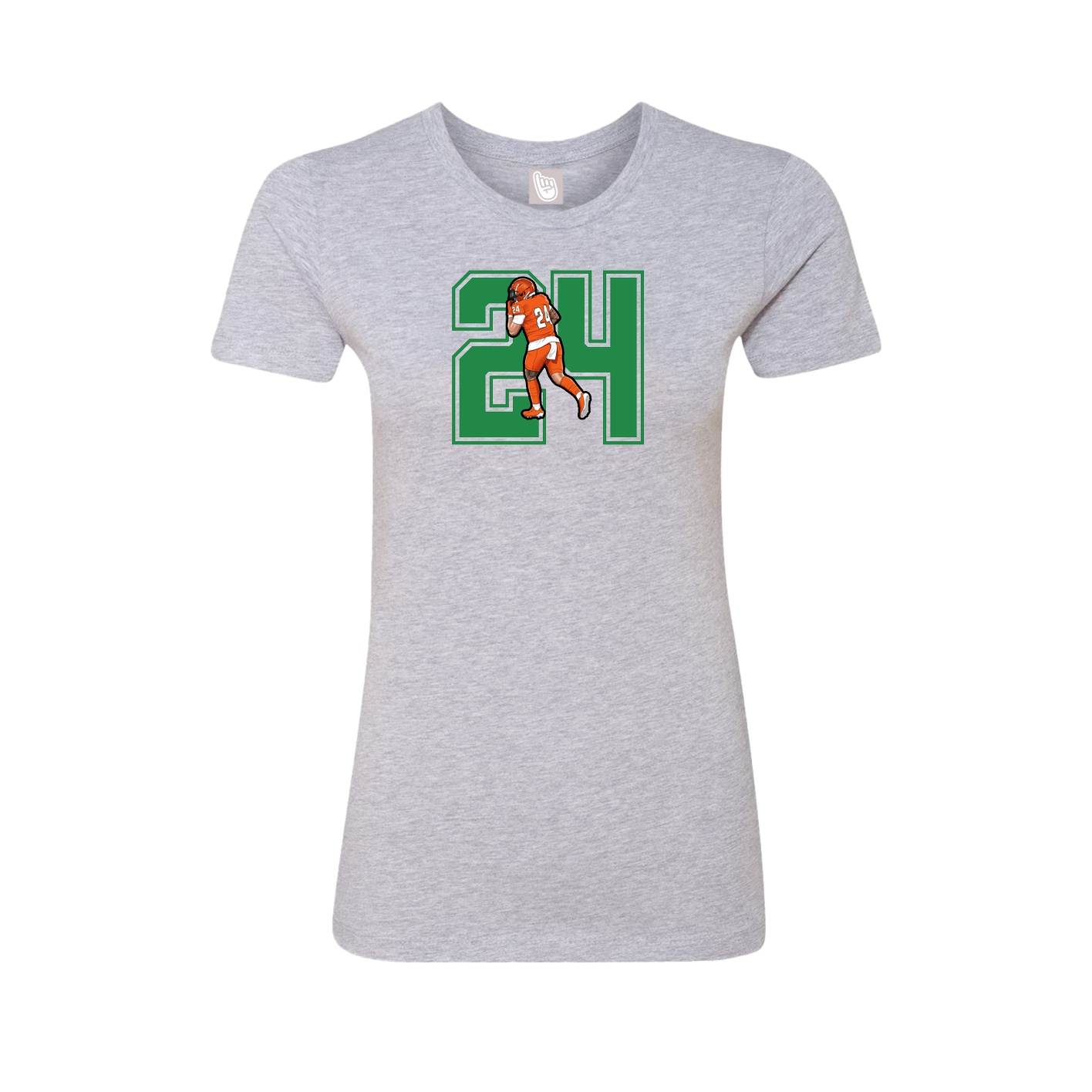 Fitted Women's Tee — Number in Grey