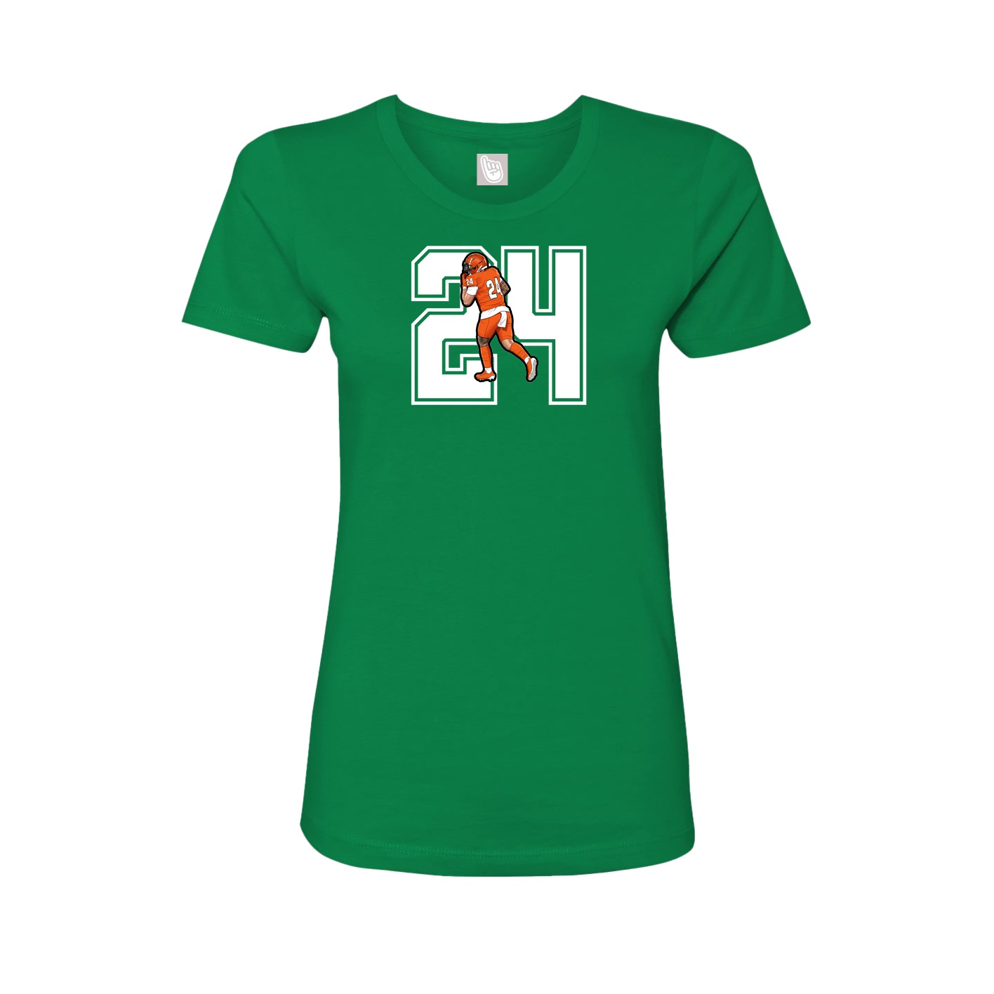 Womens Tee — Number in Green