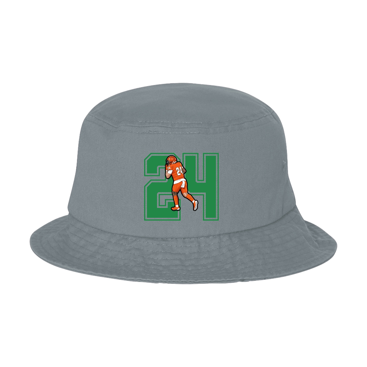 Bucket Cap — Number in Grey