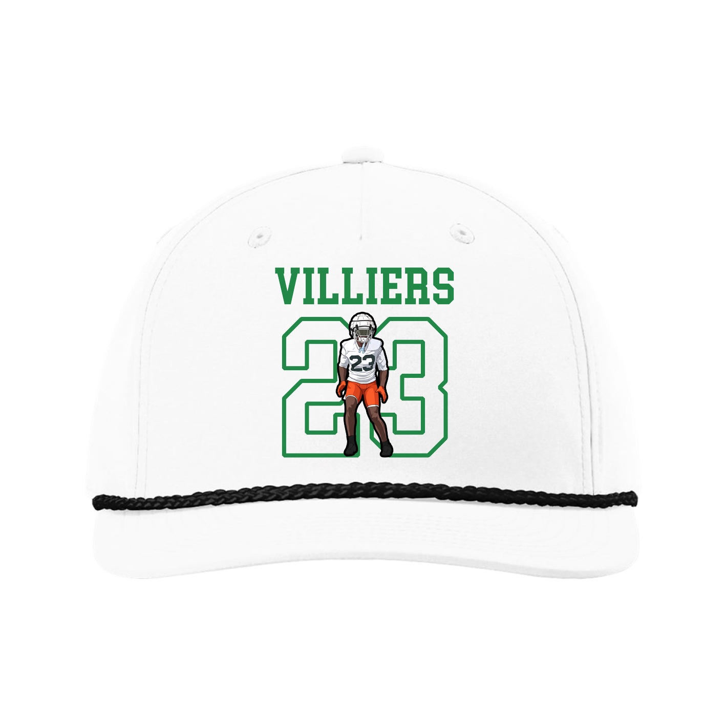 Five-Panel Classic Rope Cap — Shirsey in White