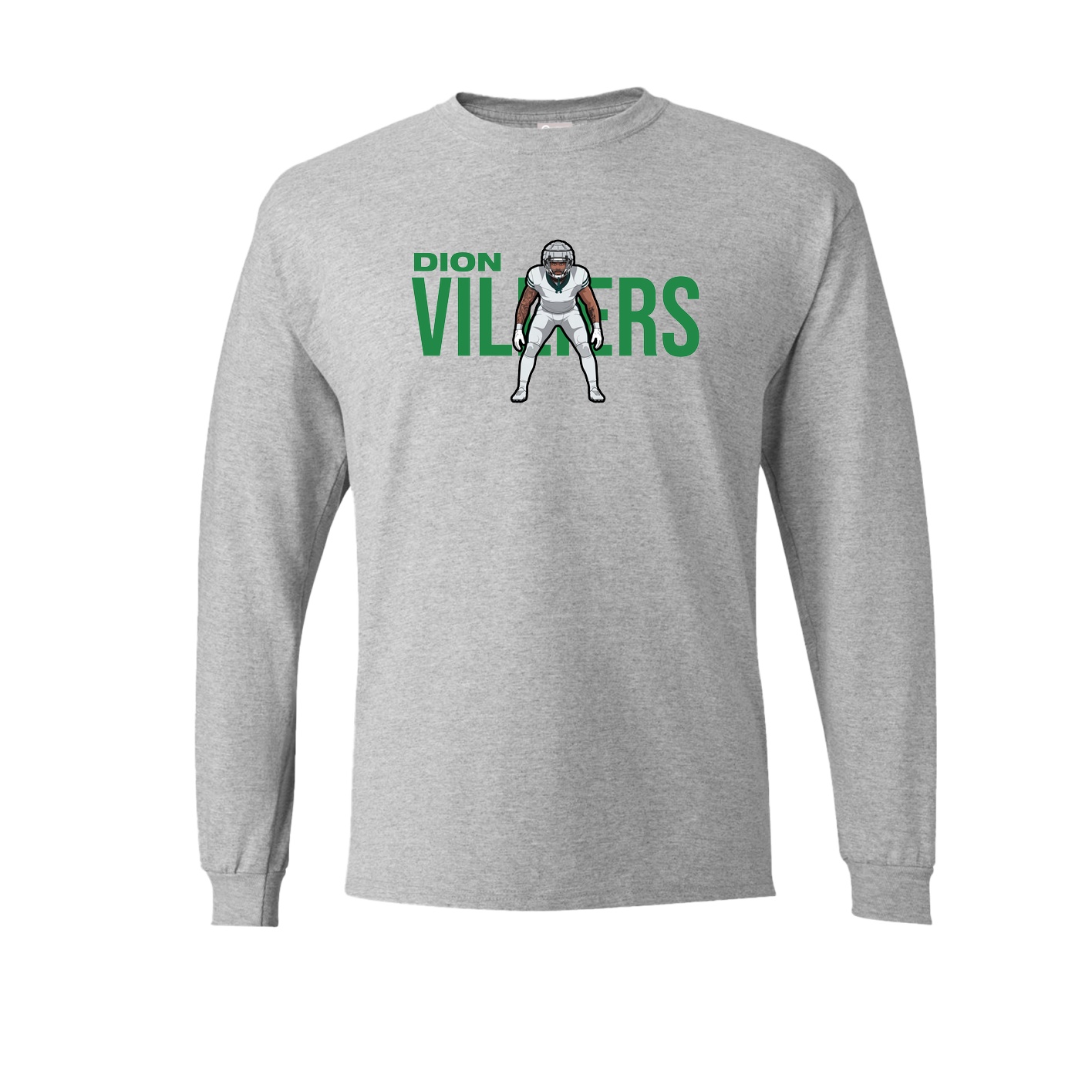 Long Sleeve Tee — Player Name in Grey