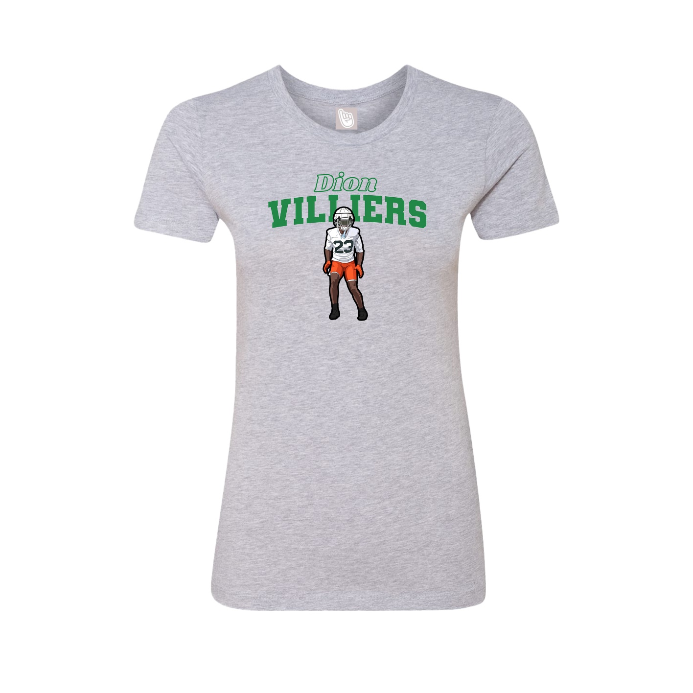 Fitted Women's Tee — Name Arch in Grey