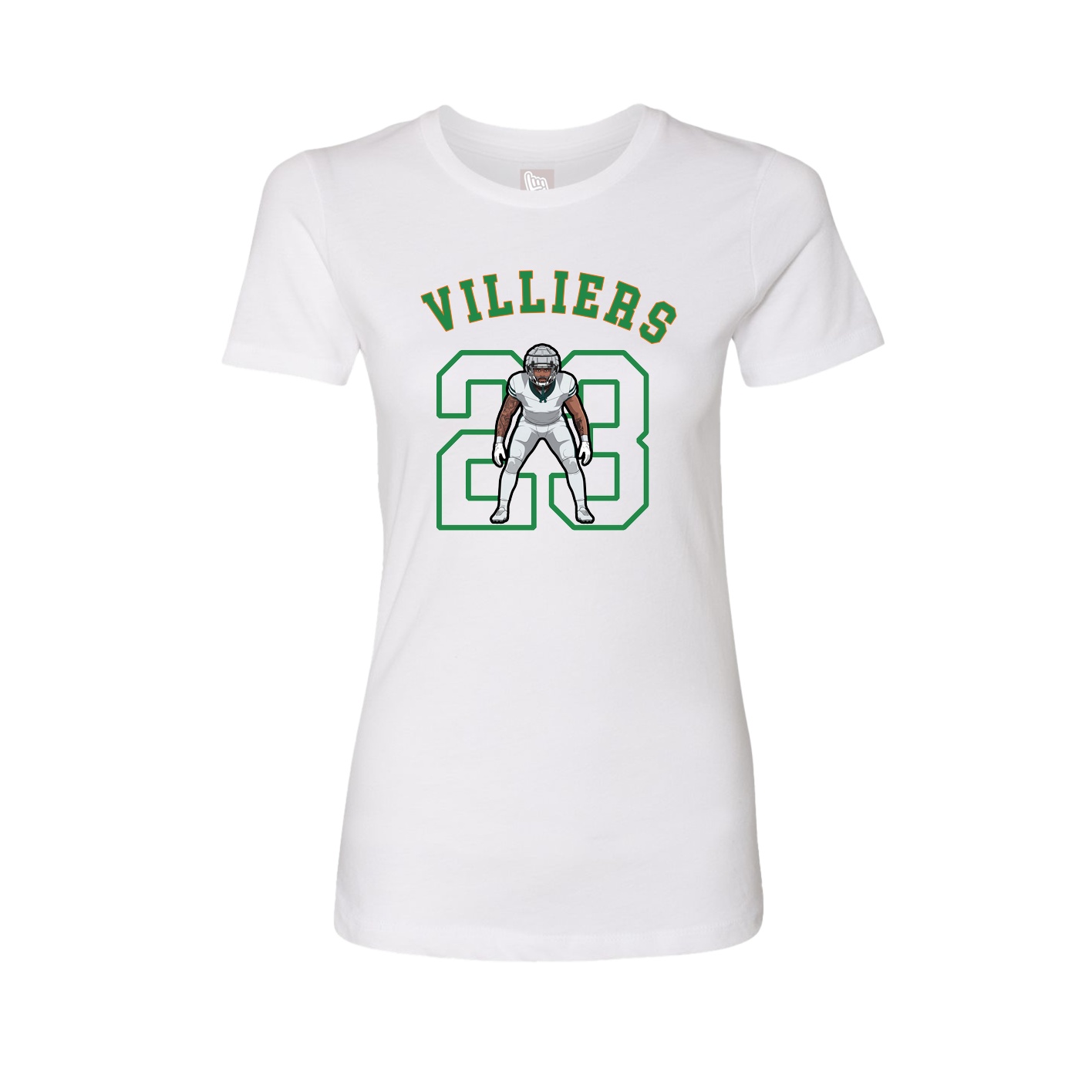 Fitted Women's Tee — Shirsey Arch in White