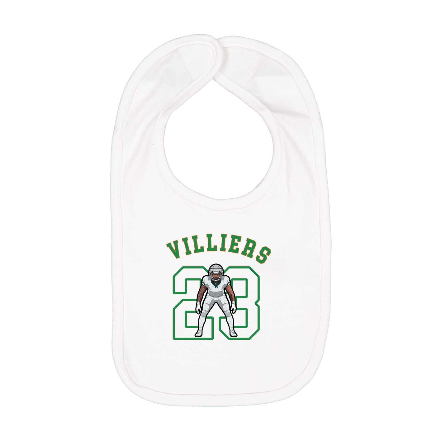 Infant Bib — Shirsey Arch in White
