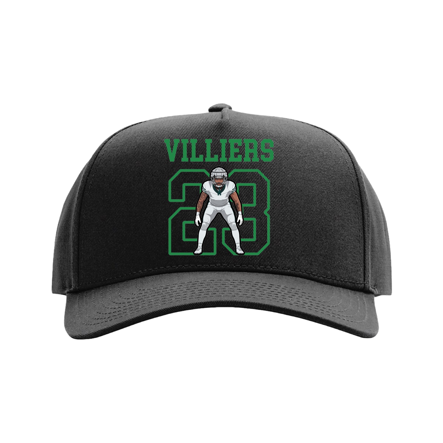 Full Fabric Five-Panel Champ Cap — Shirsey in Black