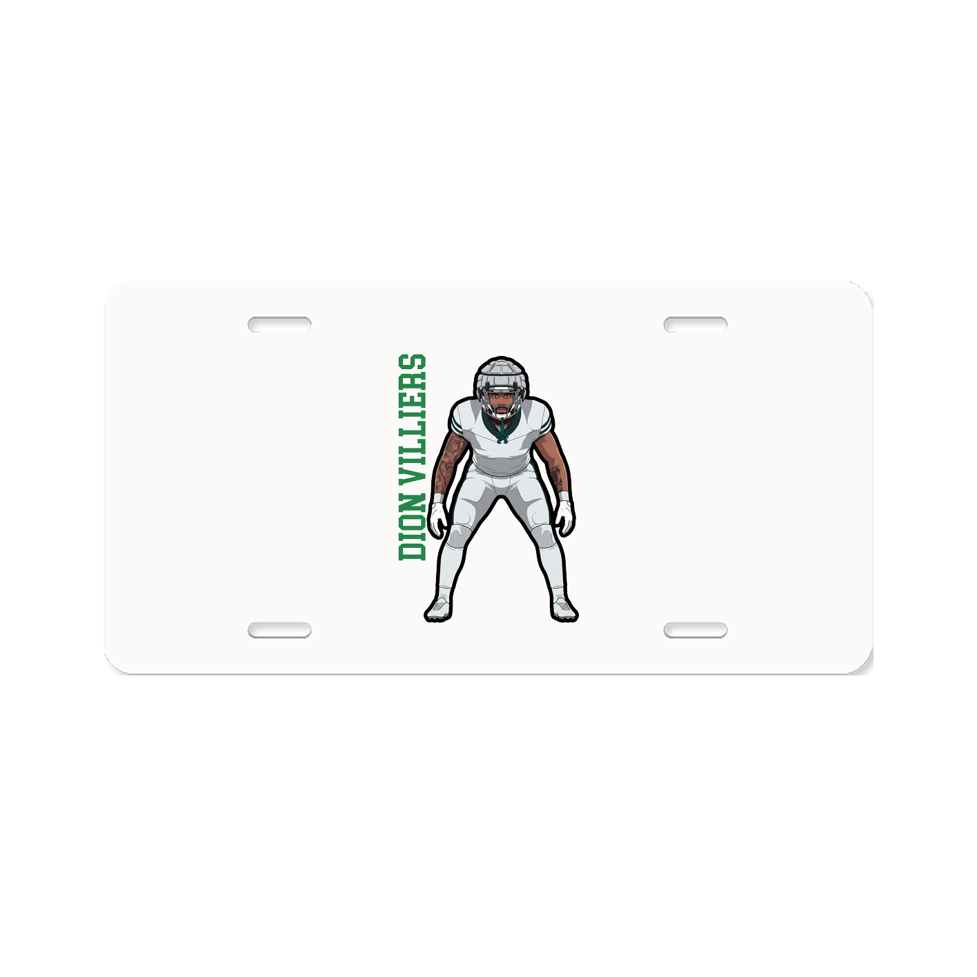 License Plate — Name Vertical in Classic