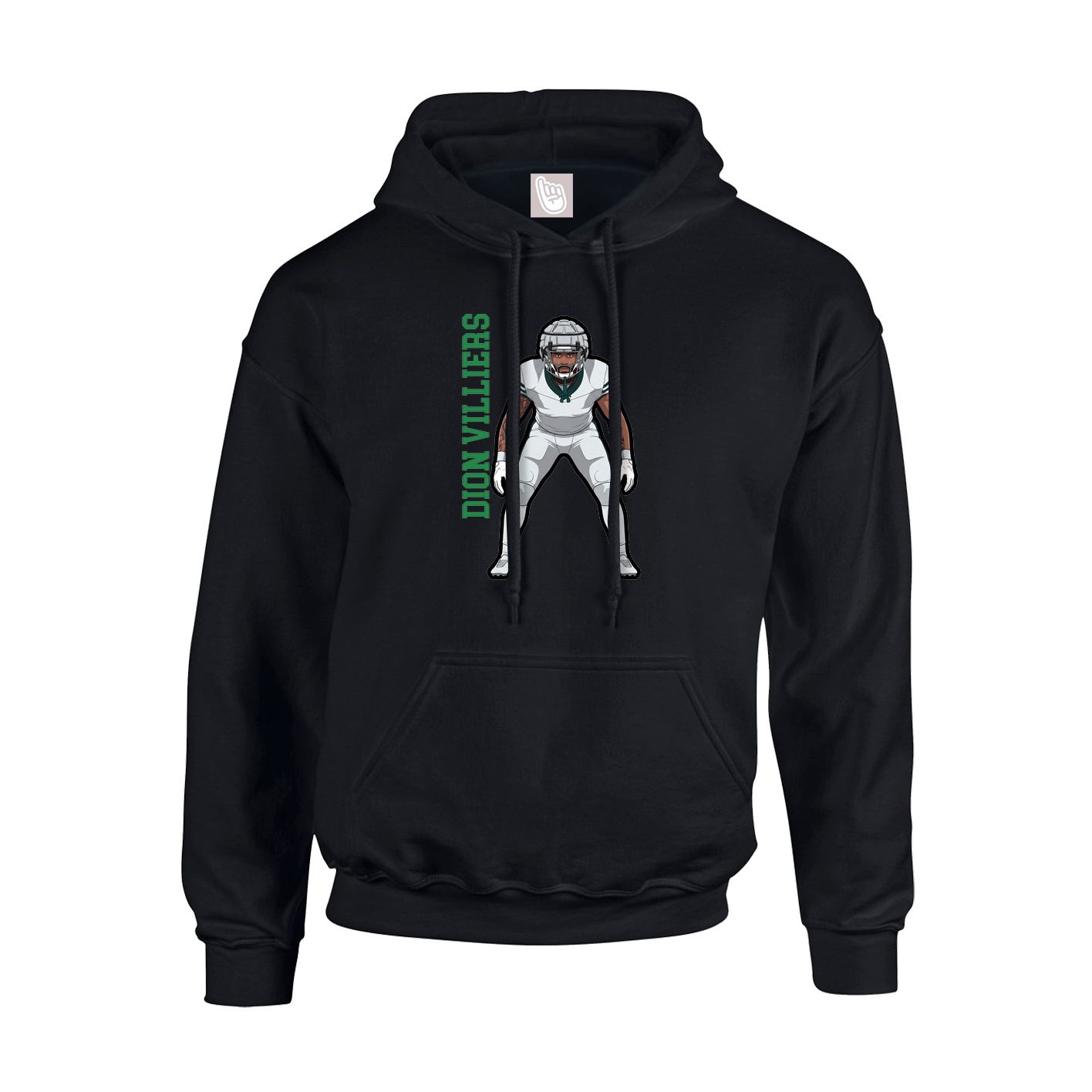 Youth Hoodie — Name Vertical in Black