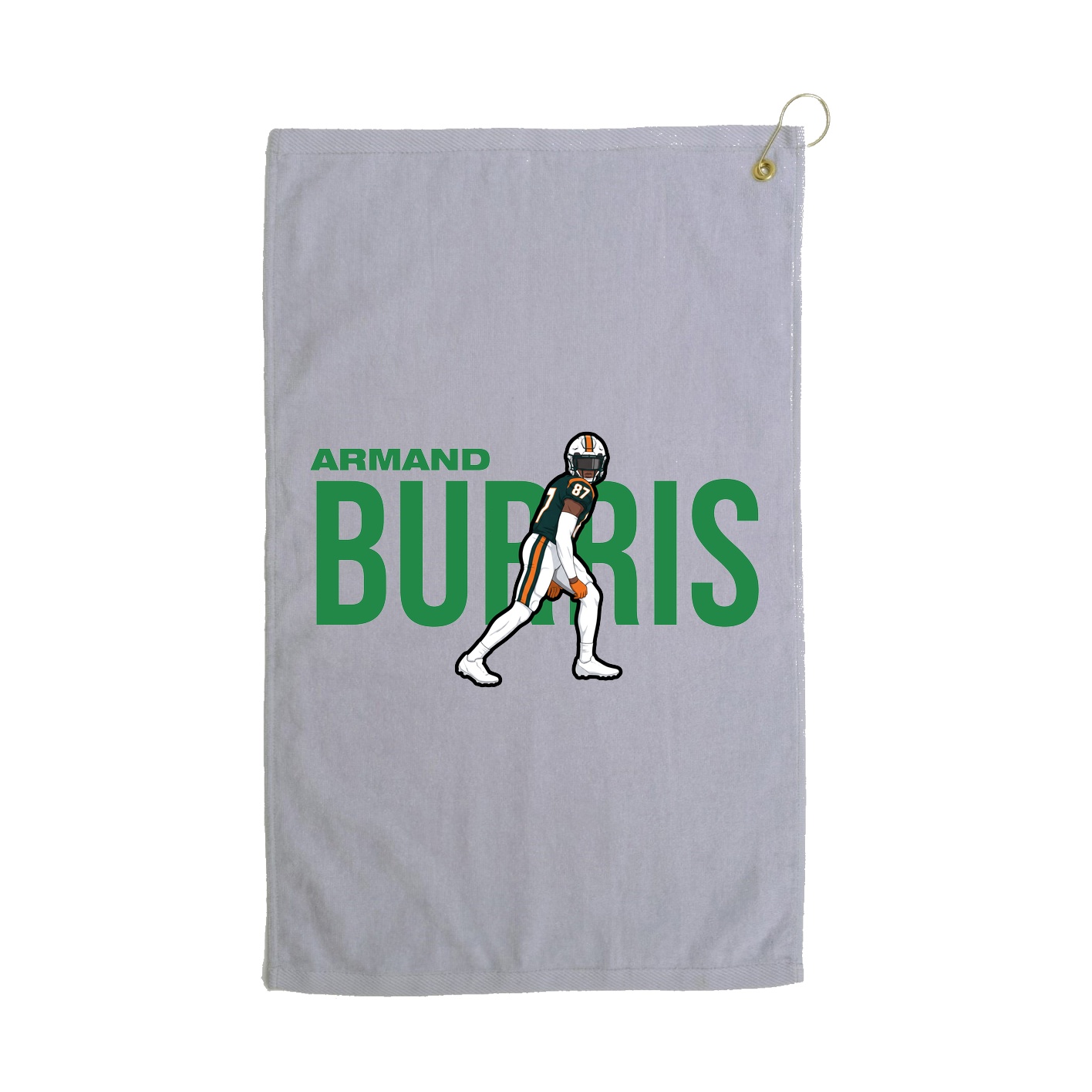 Golf Towel — Player Name in Grey