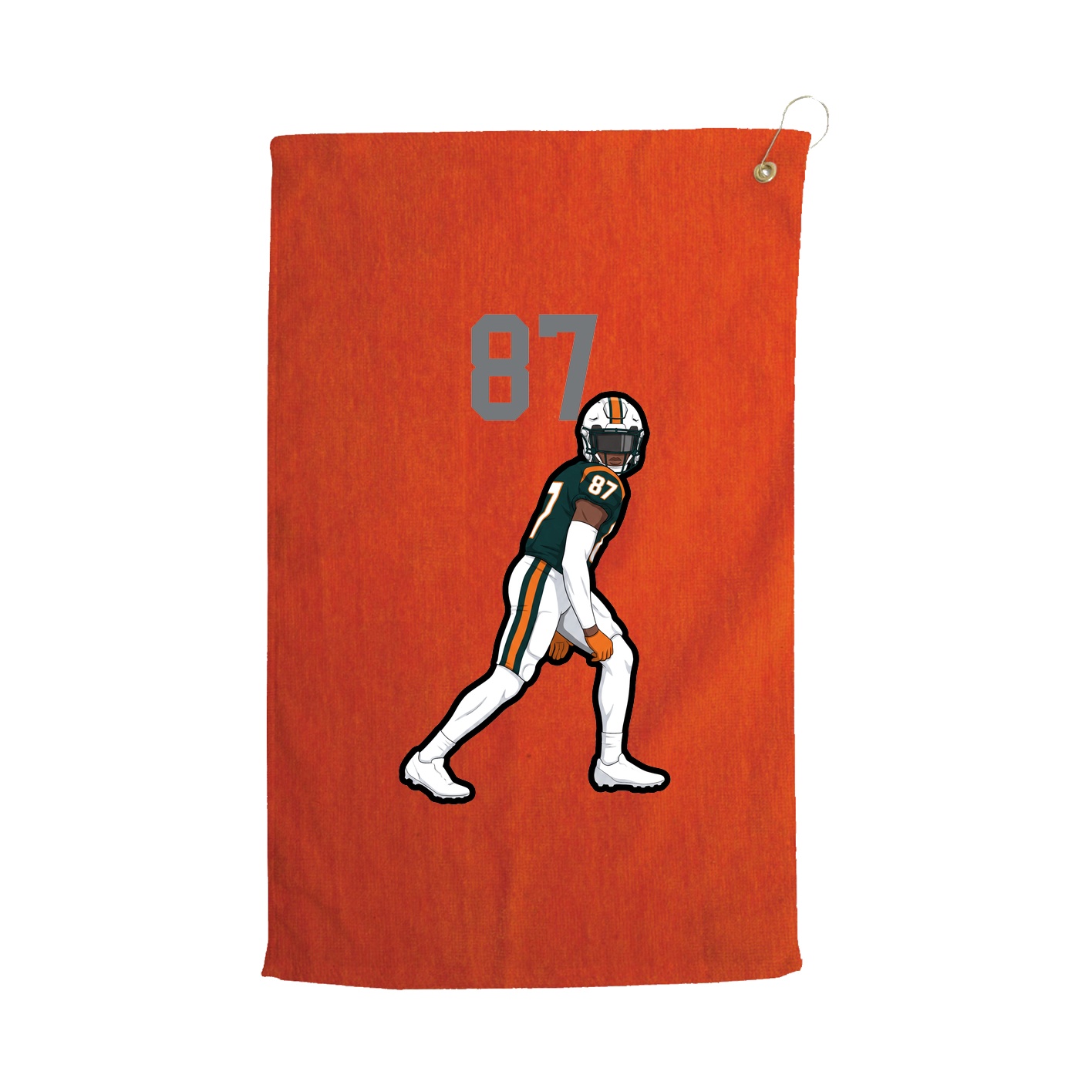Golf Towel — Number Top in Orange