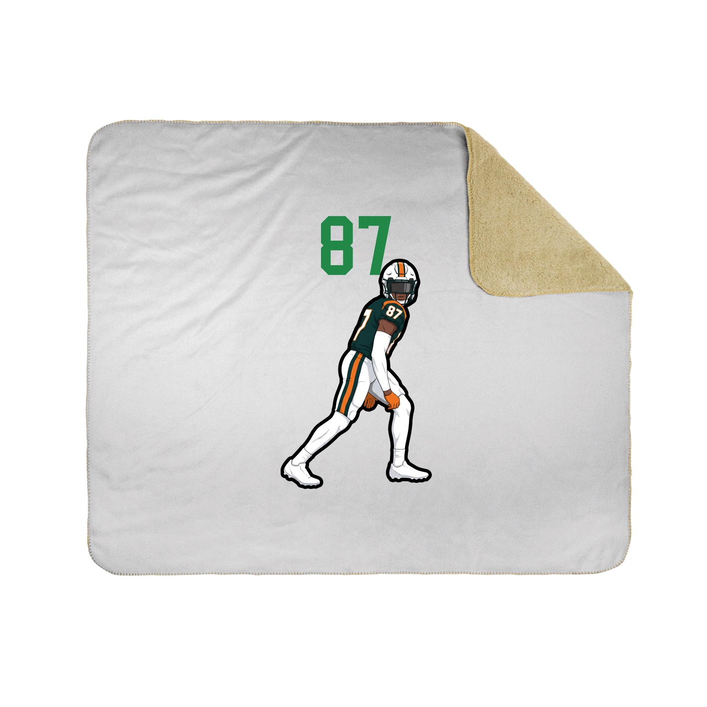 Throw Blanket — Number Top in White