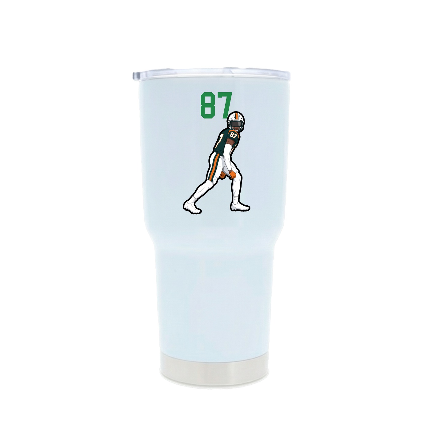 30oz Stainless Steel Tumbler — Number Top in White