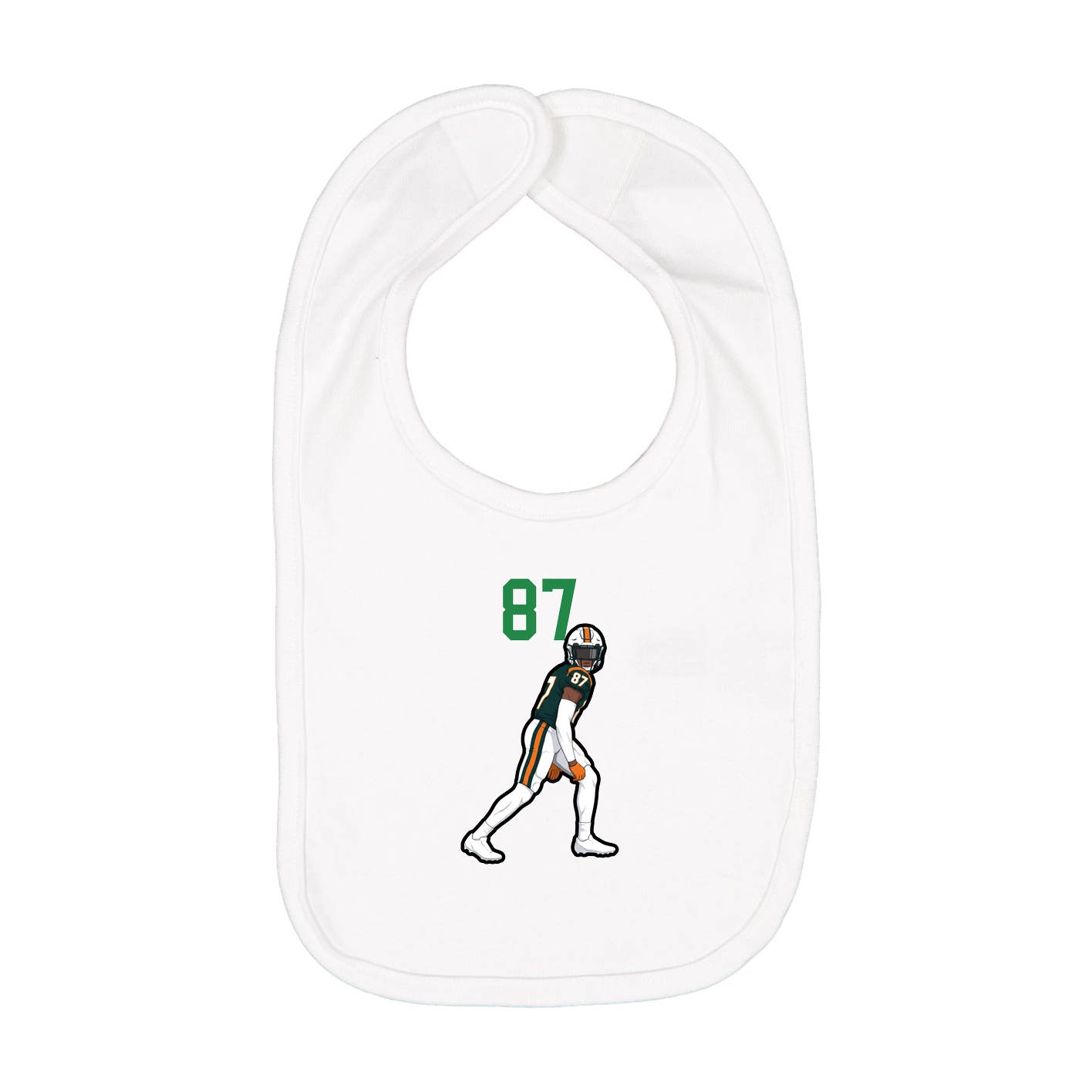 Infant Bib — Number Top in White