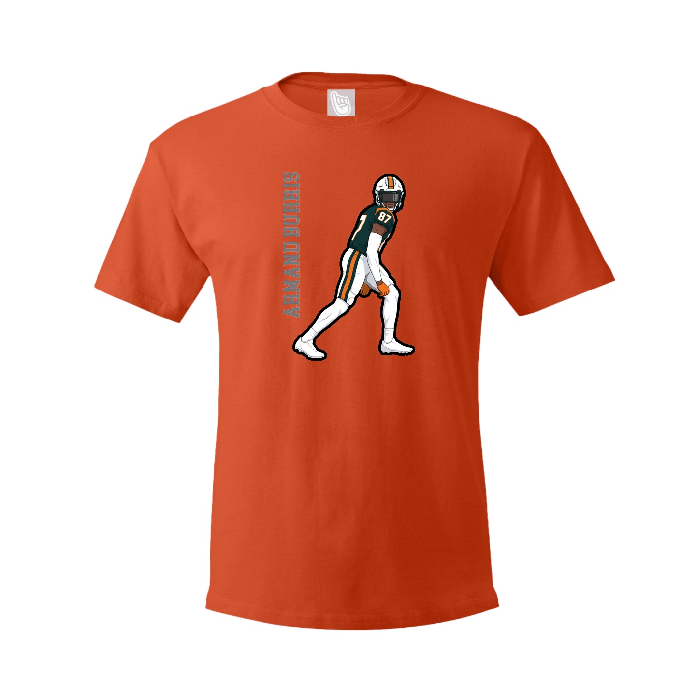 Tee — Name Vertical in Orange