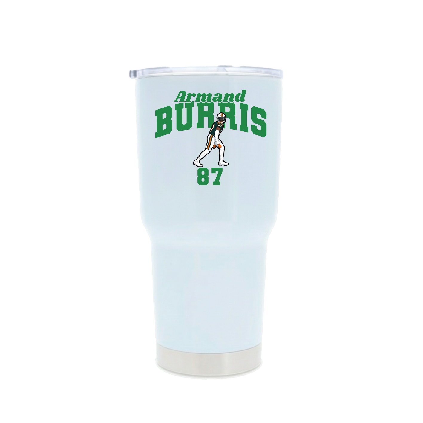 30oz Stainless Steel Tumbler — Signature Arch in White