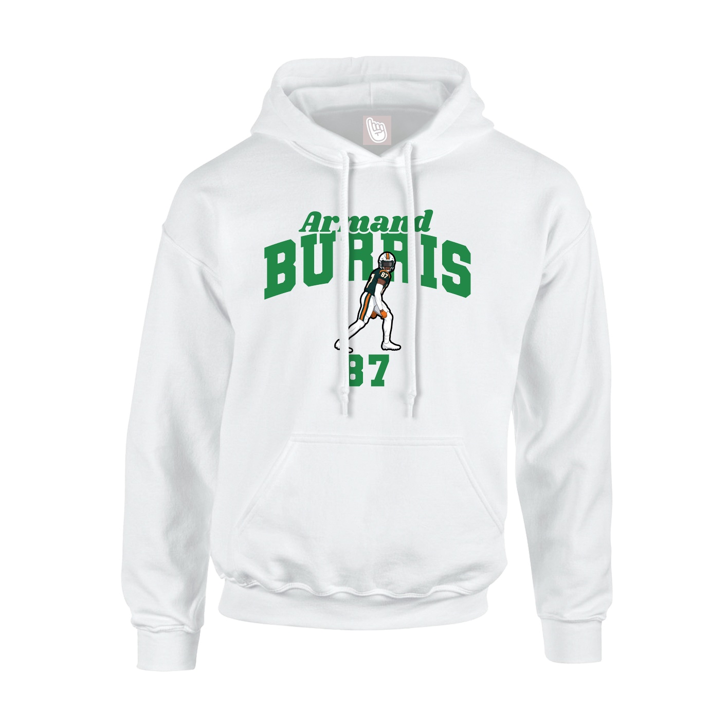 Hoodie — Signature Arch in White