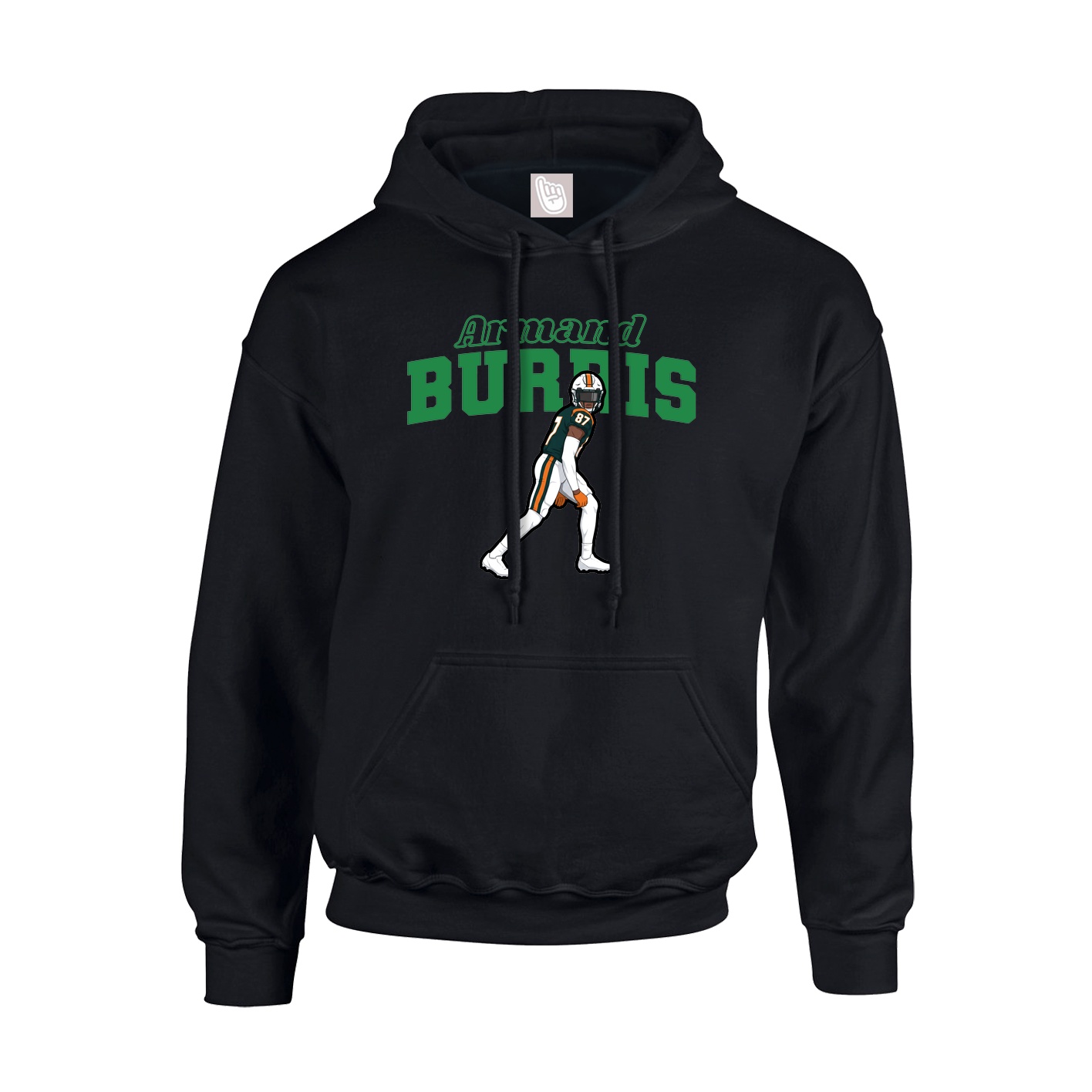 Youth Hoodie — Name Arch in Black