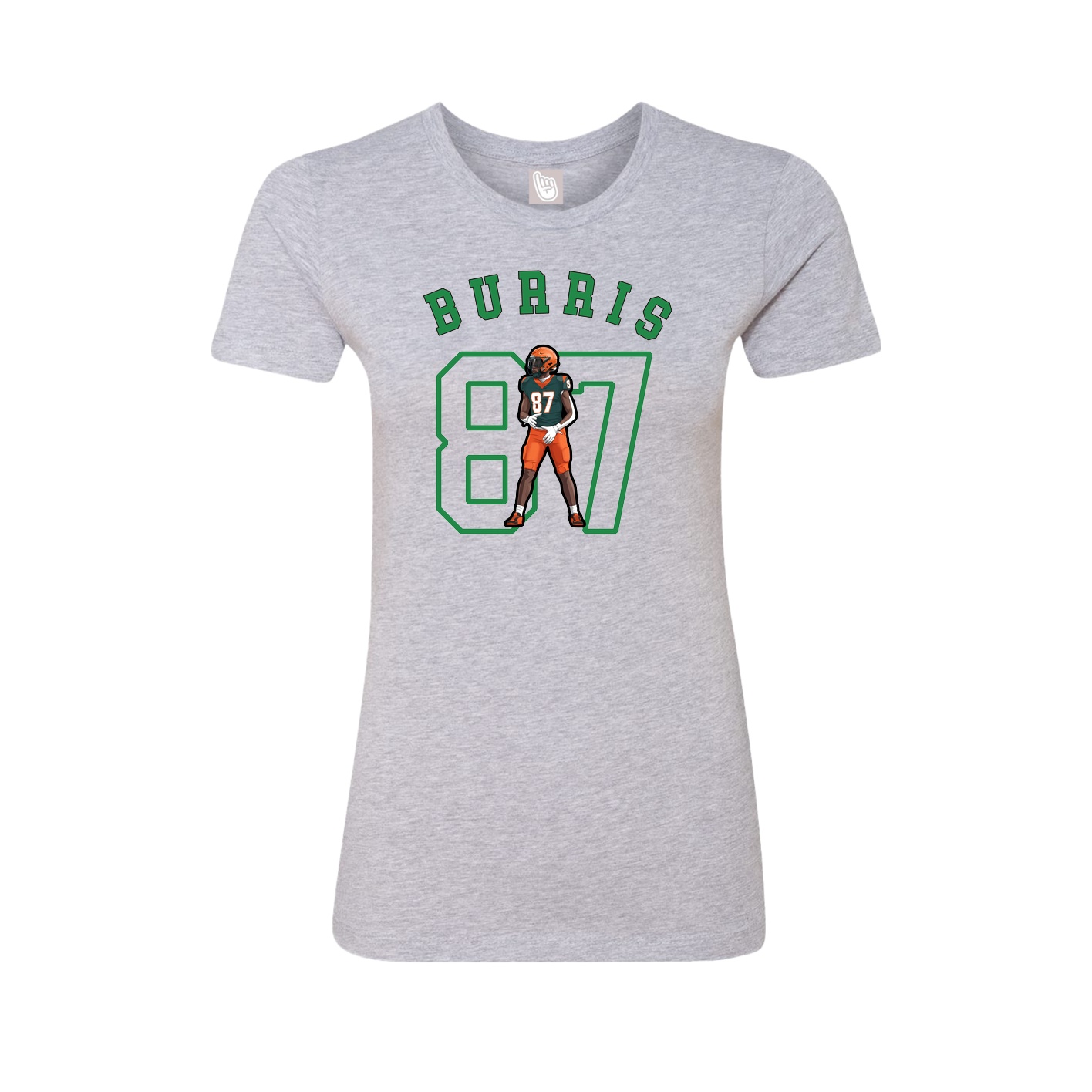 Fitted Women's Tee — Shirsey Arch in Grey