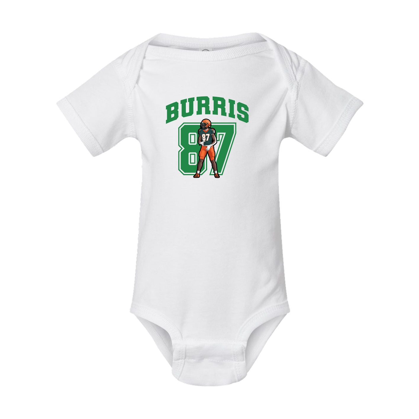 Baby Onesie — Number in White