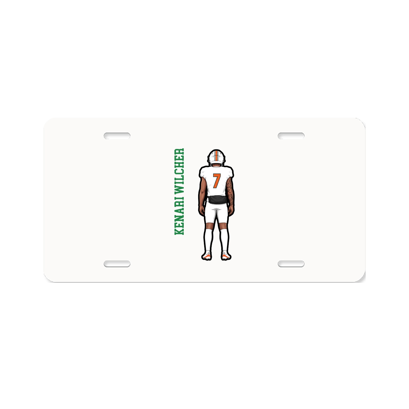 License Plate — Name Vertical in Classic