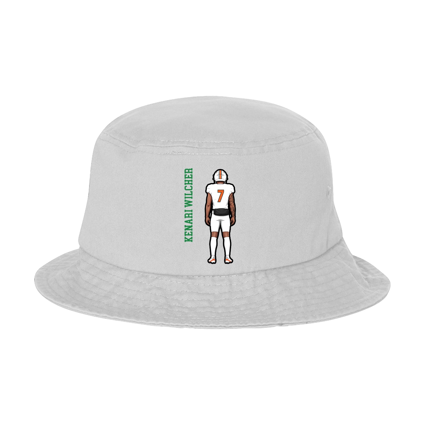 Bucket Cap — Name Vertical in White