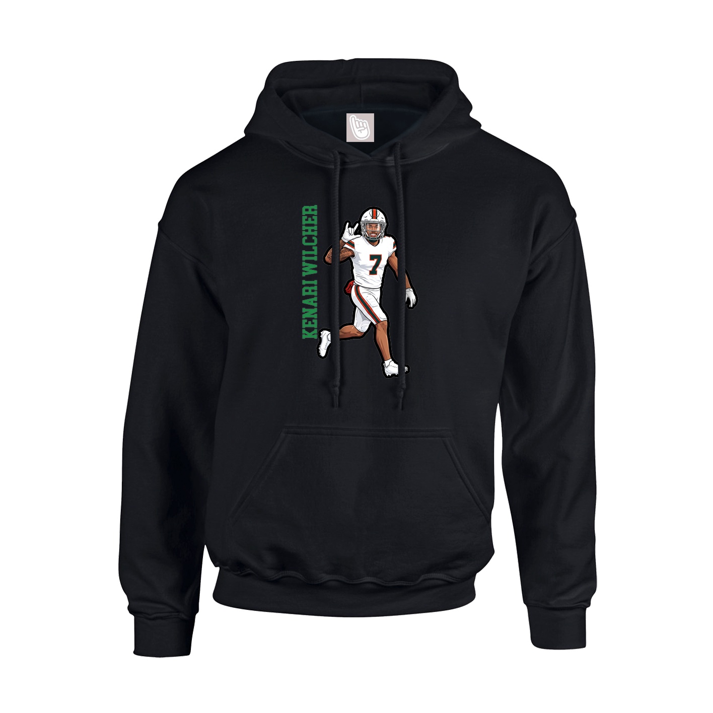 Youth Hoodie — Name Vertical in Black
