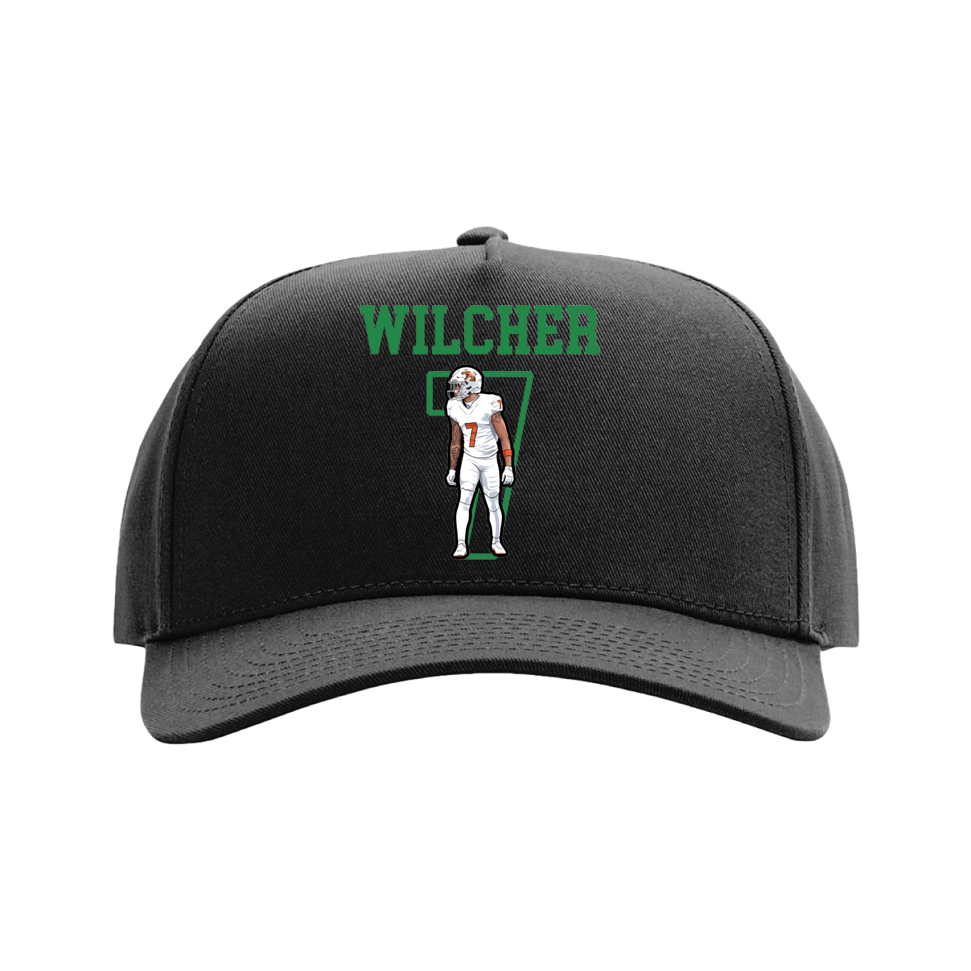 Full Fabric Five-Panel Champ Cap — Shirsey in Black