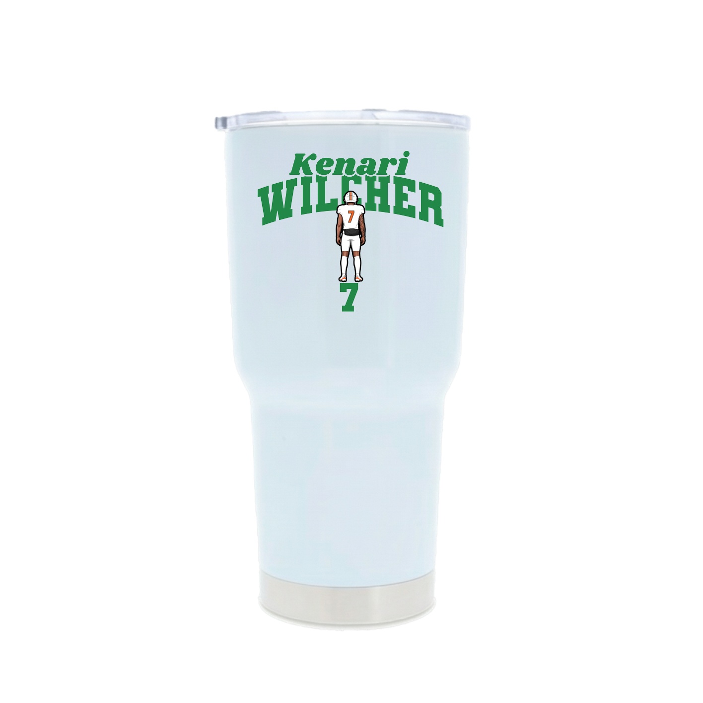 30oz Stainless Steel Tumbler — Signature Arch in White