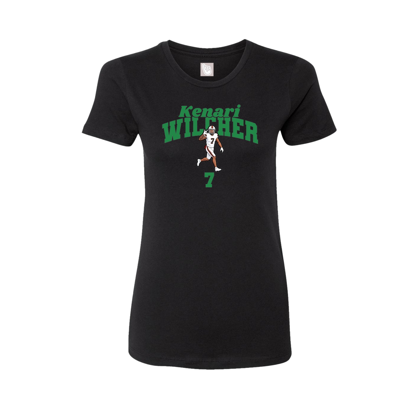 Fitted Women's Tee — Signature Arch in Black